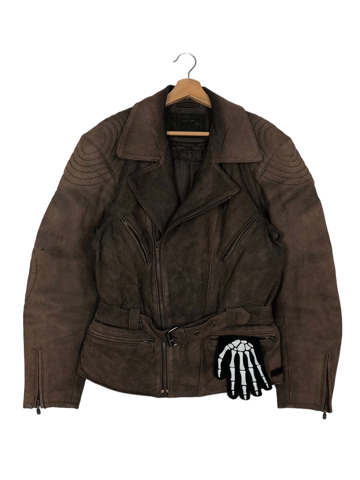 Genuine Leather 🔥Genuine Leather Bomber Jacket Double Breast Spirit Motors Size US M / EU 48-50 / 2 - 1 Thumbnail