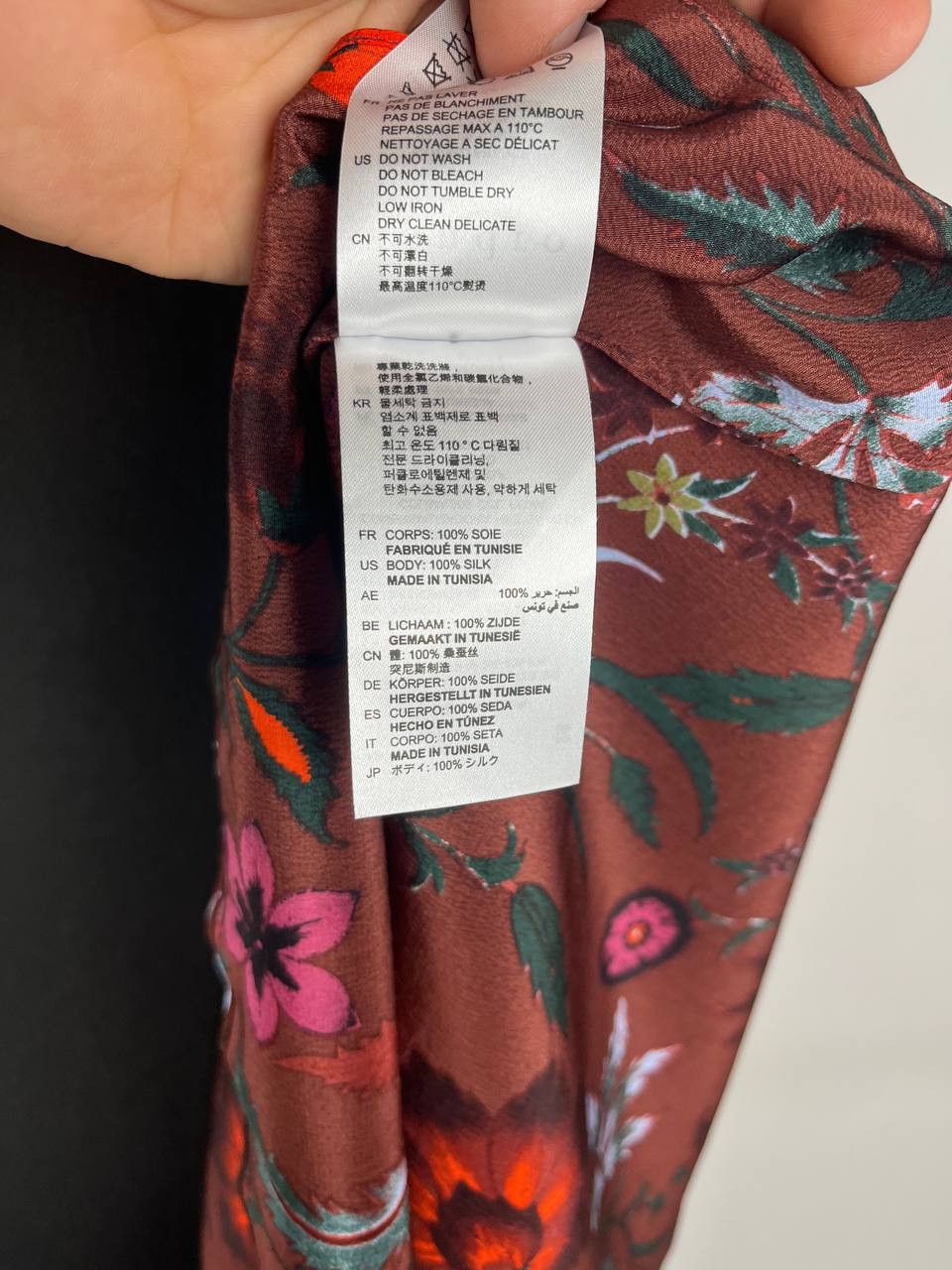 Designer × Sandro Sandro 100% Silk Dress Floral Print Bell Sleeves (0463) Size XS / US 0-2 / IT 36-38 - 11 Thumbnail