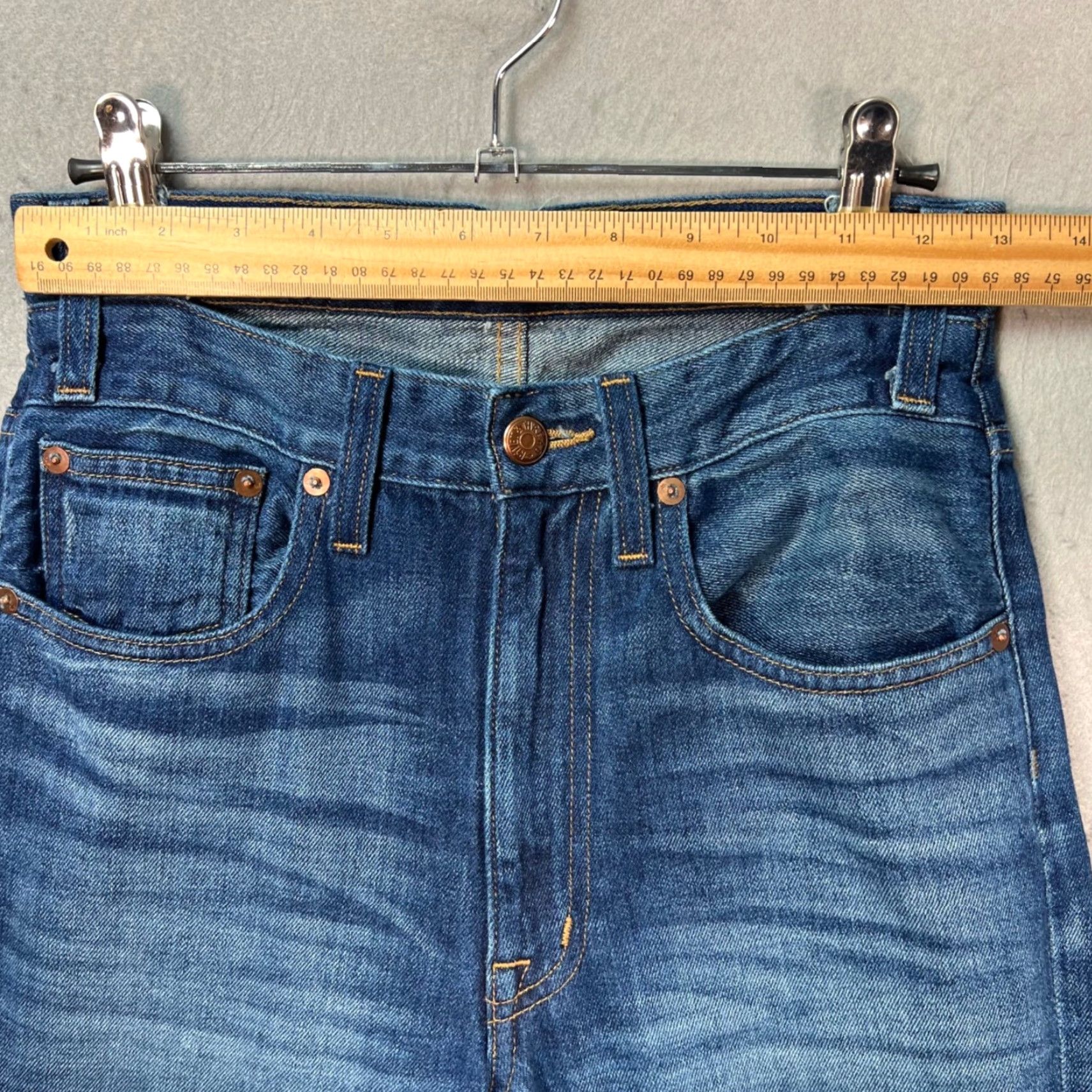Denime Rivet & Thread Womens 25 Tiered High-Rise Skinny Jeans Blue Denim Size 42" / US 20 - 5 Thumbnail