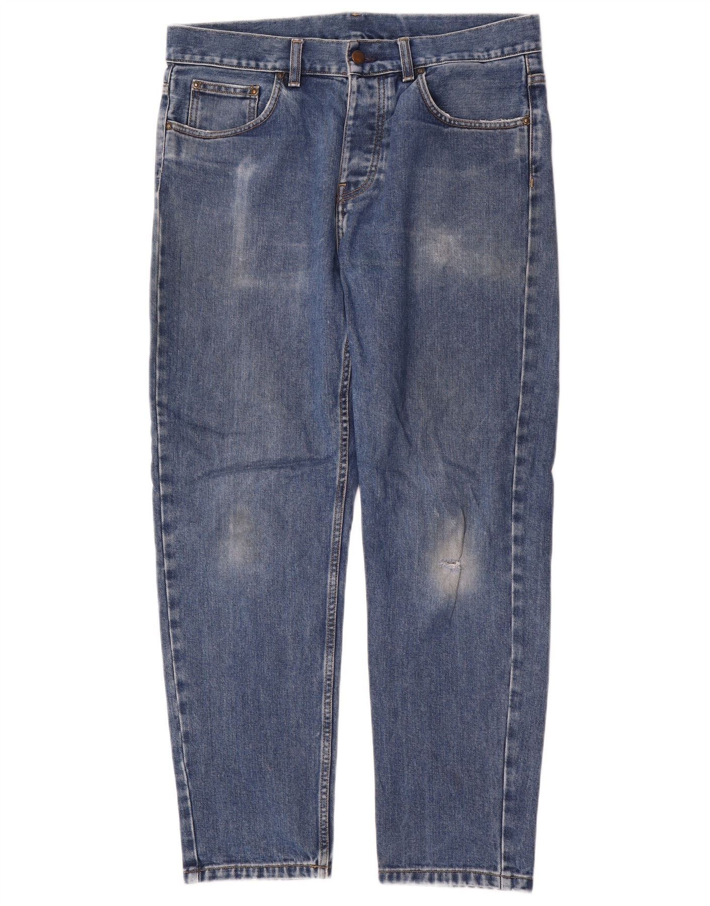 Carhartt Mens Straight Jeans W32 L30 Blue Cotton Size US 32 / EU 48 - 1 Thumbnail