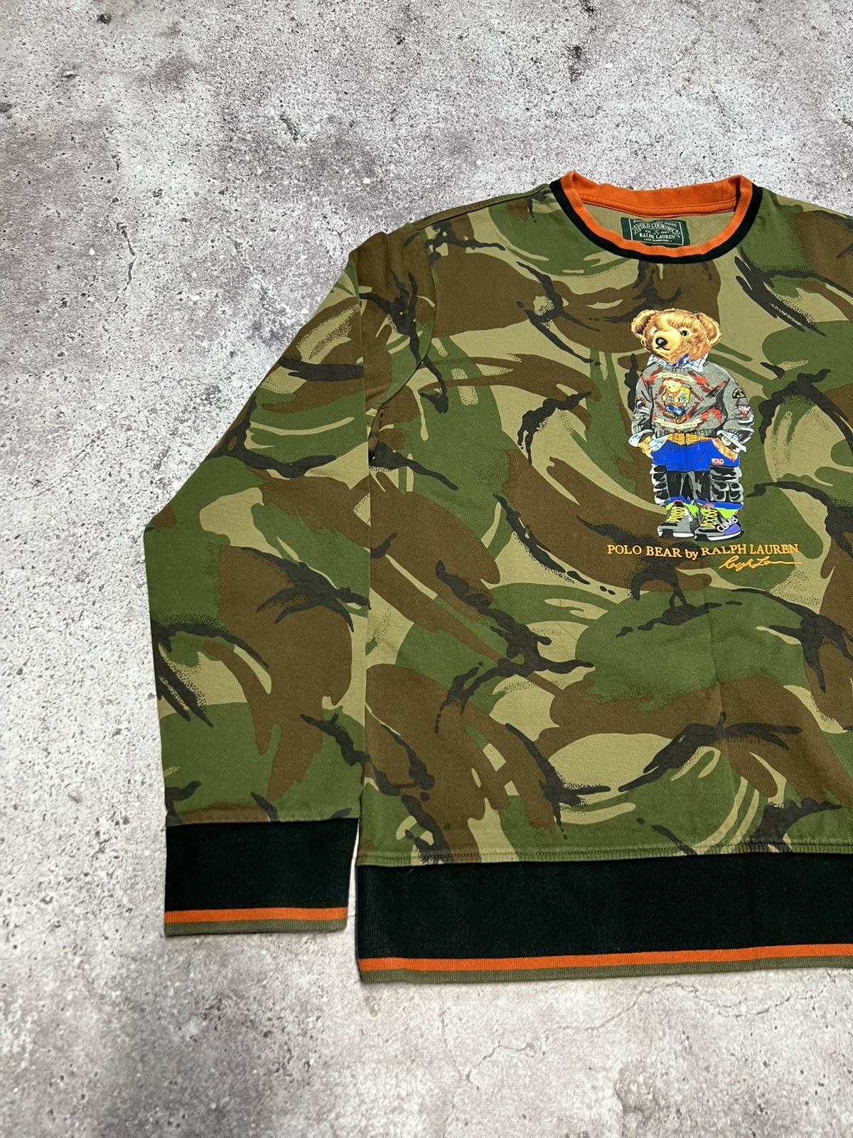 Polo Ralph Lauren Ralph Lauren Polo Bear Camo Sweatshirt Big Logo Sz L Size US L / EU 52-54 / 3 - 3 Thumbnail