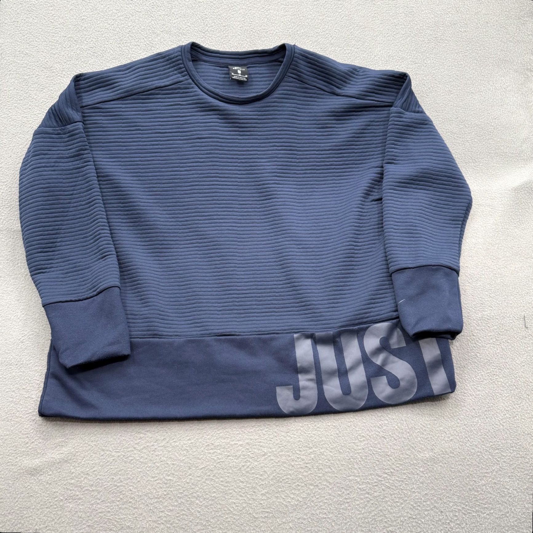 Nike Nike Dri-Fit Sweatshirt Mens XL Navy Blue Just Do It Crewneck Pullover Size US XL / EU 56 / 4 - 2 Thumbnail