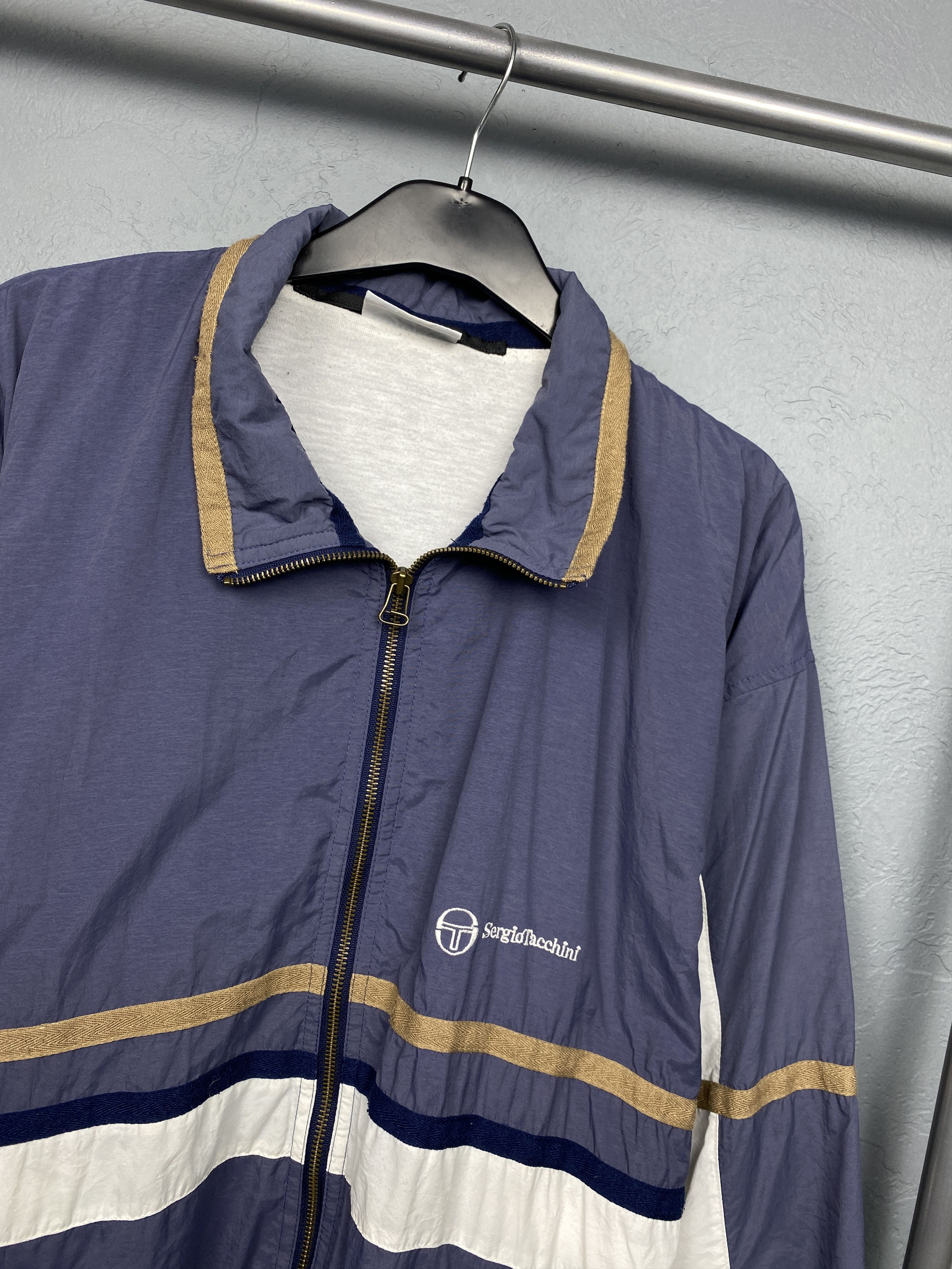Sergio Tacchini Sergio Tacchini 90s Vintage Mens Nylon Track Top Jacket Size US L / EU 52-54 / 3 - 2 Thumbnail