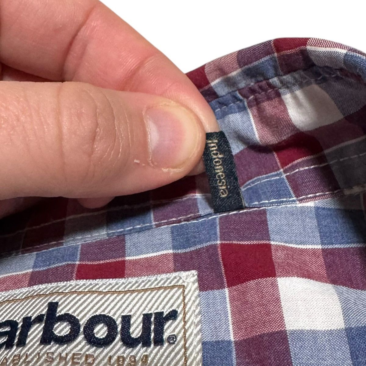 Barbour Barbour Striped Checkered Button Up Short Sleeve Shirt 2XL Size US XXL / EU 58 / 5 - 5 Thumbnail
