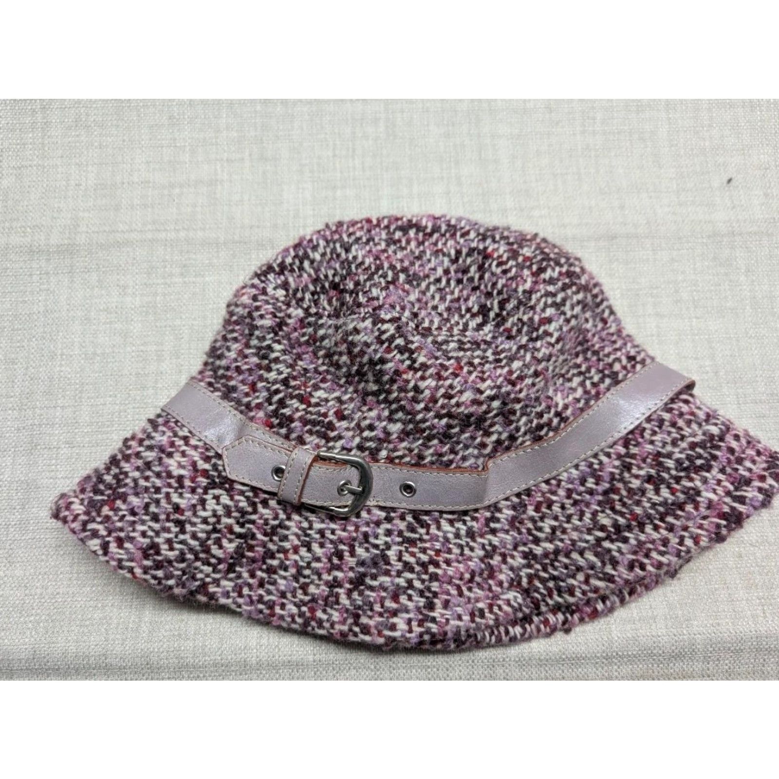 Saks Fifth Avenue VINTAGE Saks Fifth Avenue bucket hat KNIT wool tweed PINK ITALY WOMEN ONE SIZE Size ONE SIZE - 2 Thumbnail