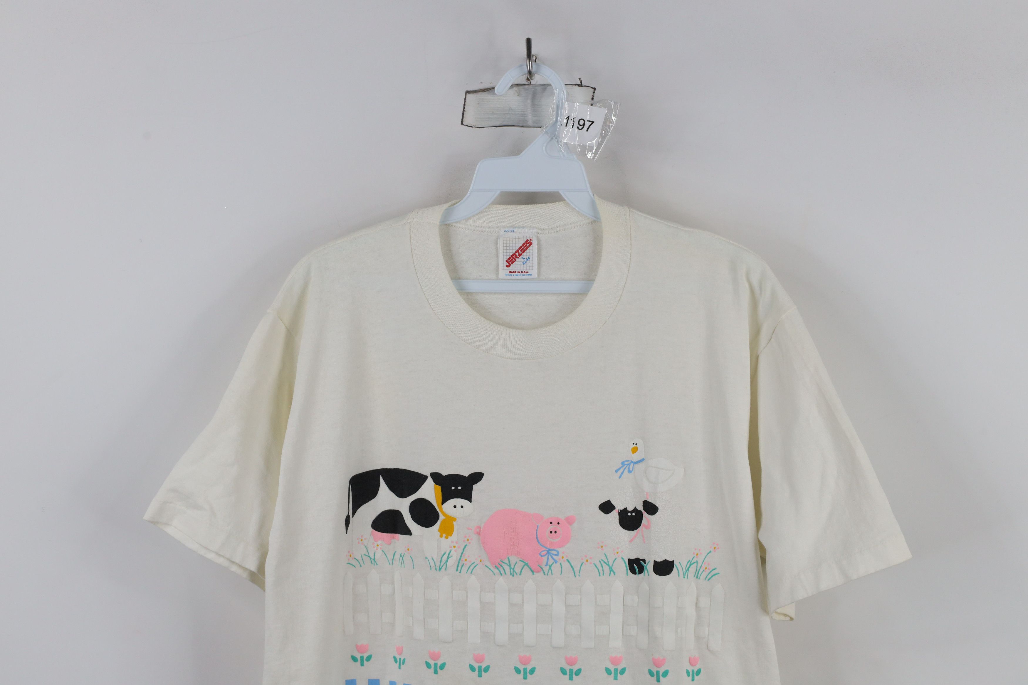 Vintage Vintage 90s Country Primitive Farm Animals T-Shirt USA Size L / US 10 / IT 46 - 2 Thumbnail