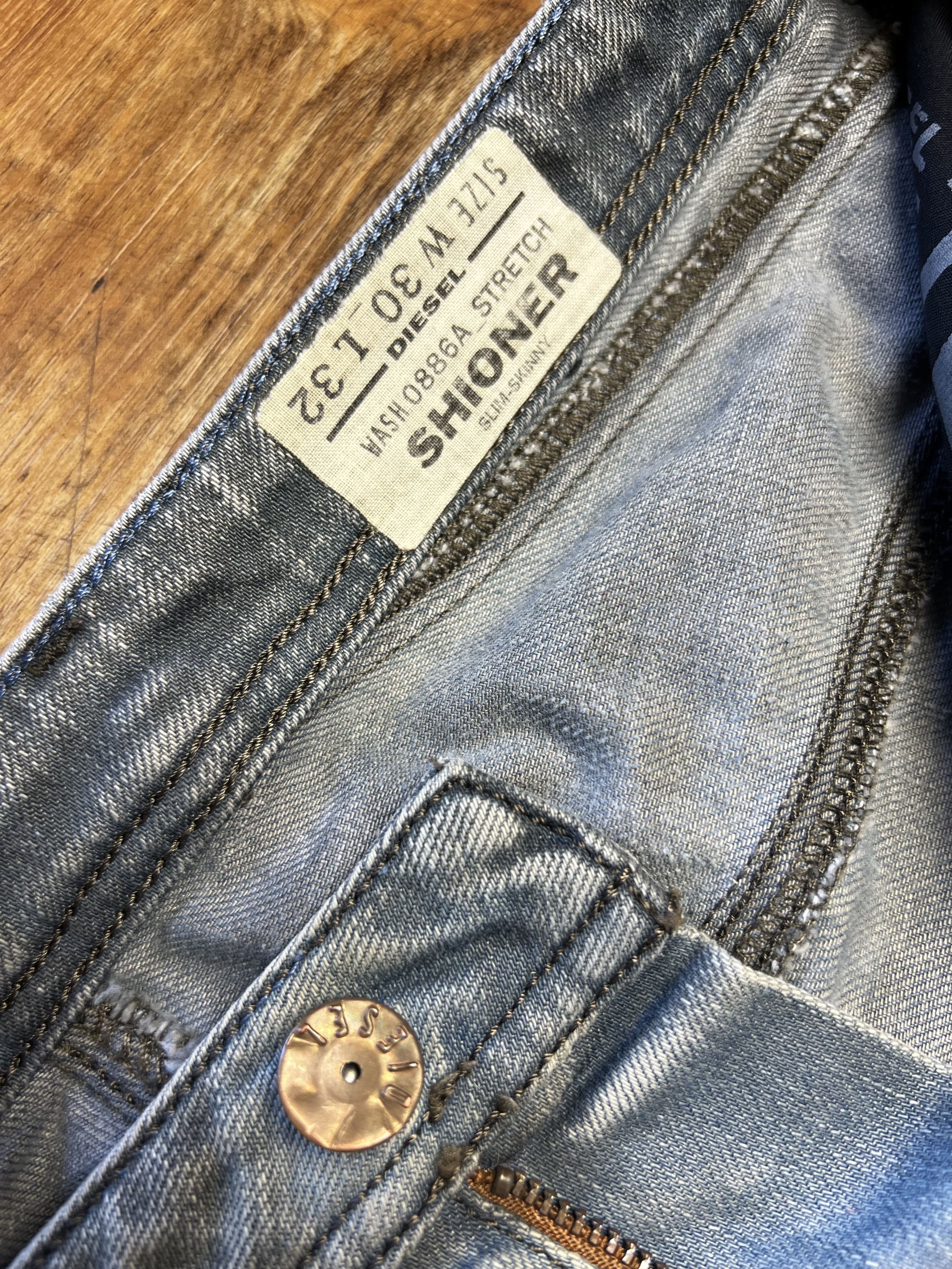 Diesel Vintage Diesel Denim Wash 0886A Stretch Shioner Jeans Size US 30 / EU 46 - 8 Thumbnail