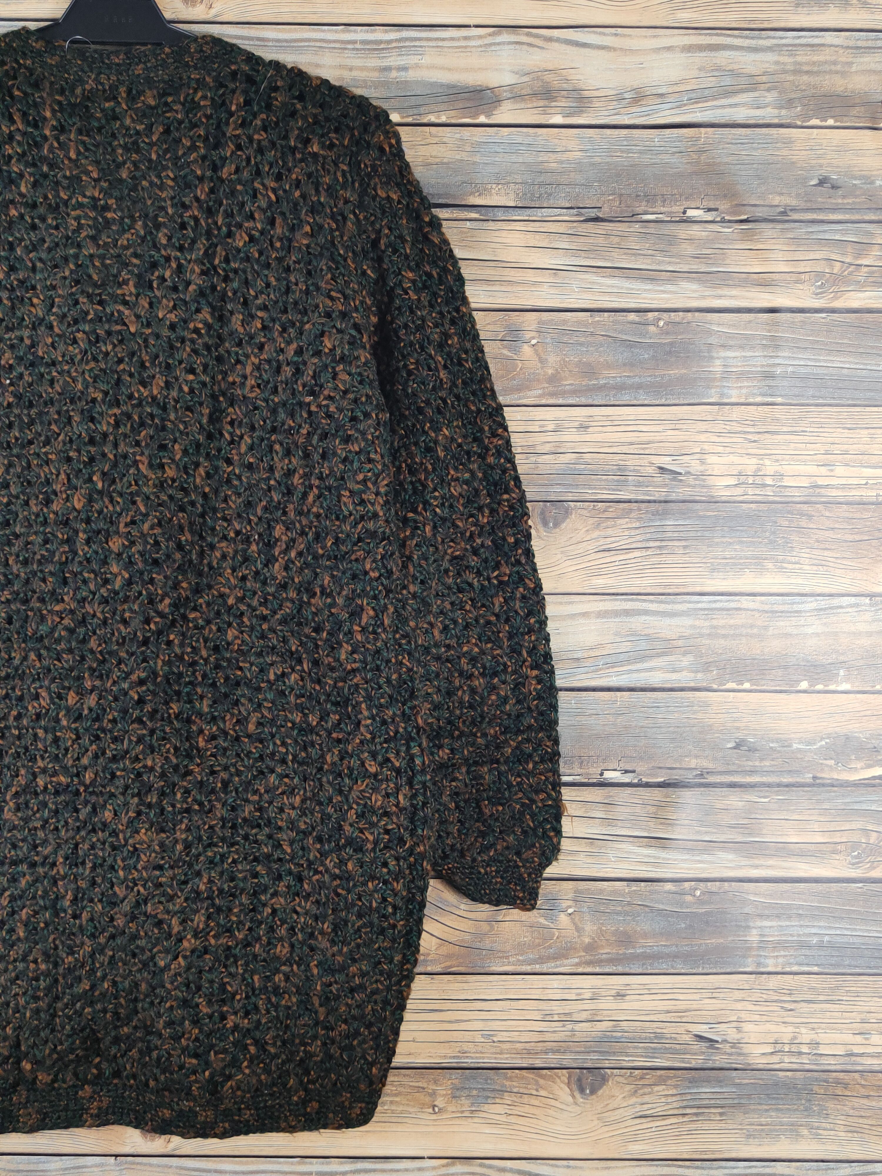 Japanese Brand Japan vintage Green Brown Knitwear cardigan Sweaters #W1777 Size US L / EU 52-54 / 3 - 9 Thumbnail