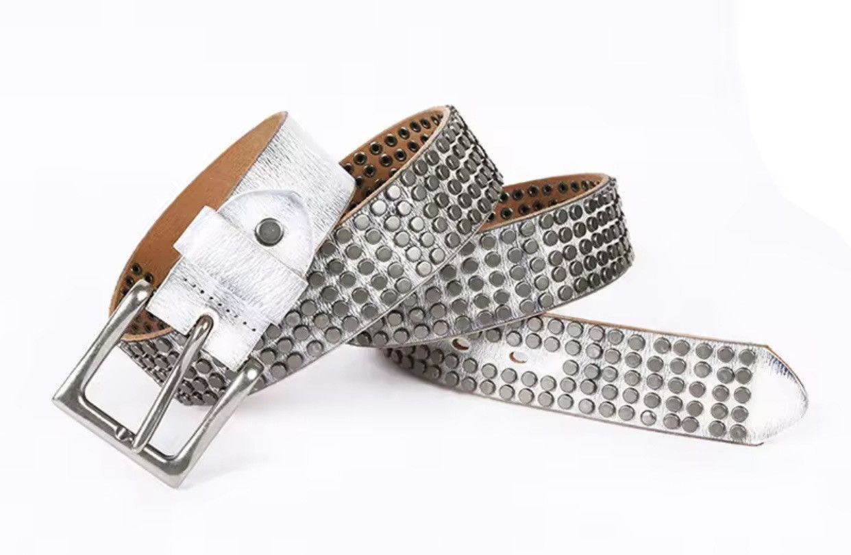 Genuine Leather × Japanese Brand Heavy Metal Genuine Leather Belt Size ONE SIZE - 3 Thumbnail