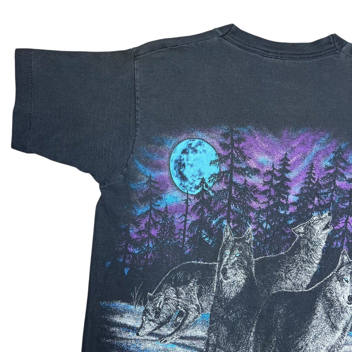 Fruit Of The Loom Vintage 1996 Alaska Wolf Pack Nature Double Sided T-Shirt Size US M / EU 48-50 / 2 - 10 Thumbnail