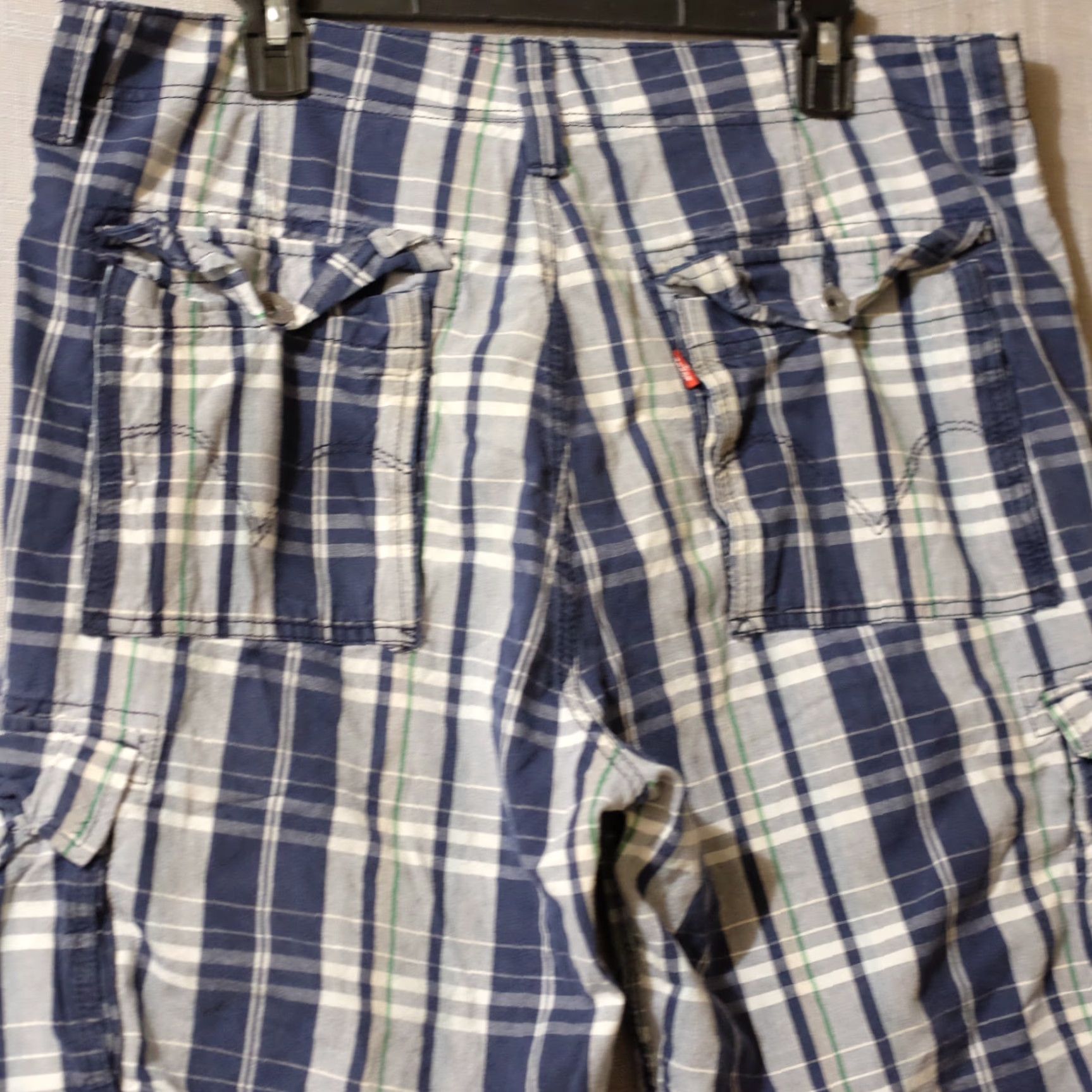 Levi's Levi's Cargo Shorts 100% Cotton Plaid Mens W36 Cargo Pocket Casual Size US 37 - 7 Thumbnail