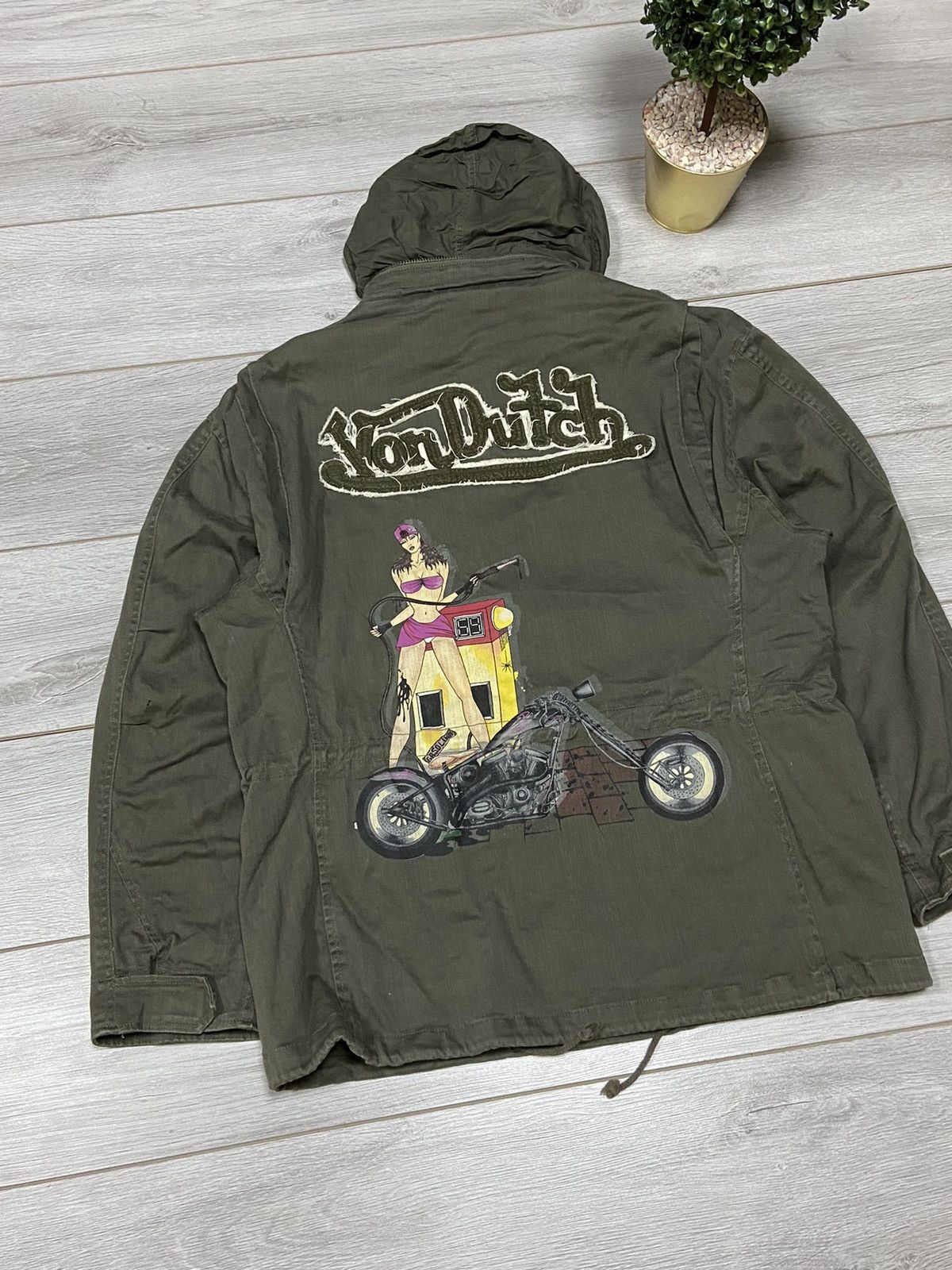 Von Dutch Von Dutch 2 in 1 moto bike girl RARE vintage jacket + Lining Size US L / EU 52-54 / 3 - 15 Thumbnail