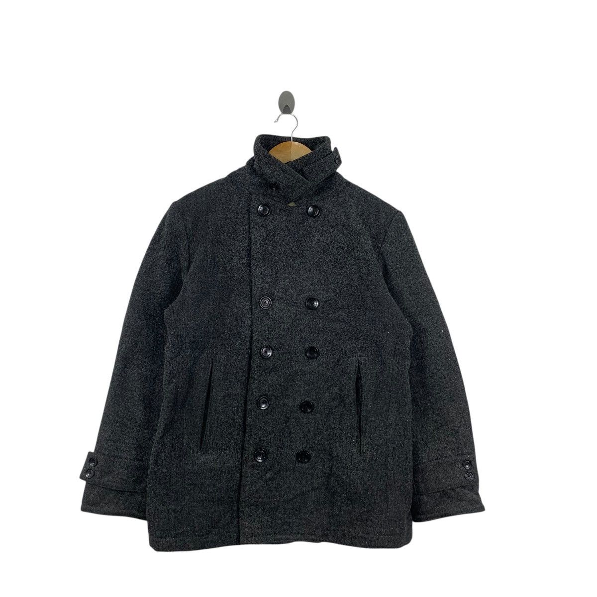semanticdesign SEMANTIC DESIGN JAPAN Double Breasted Pea Coat Chore Jacket Size US L / EU 52-54 / 3 - 4 Thumbnail