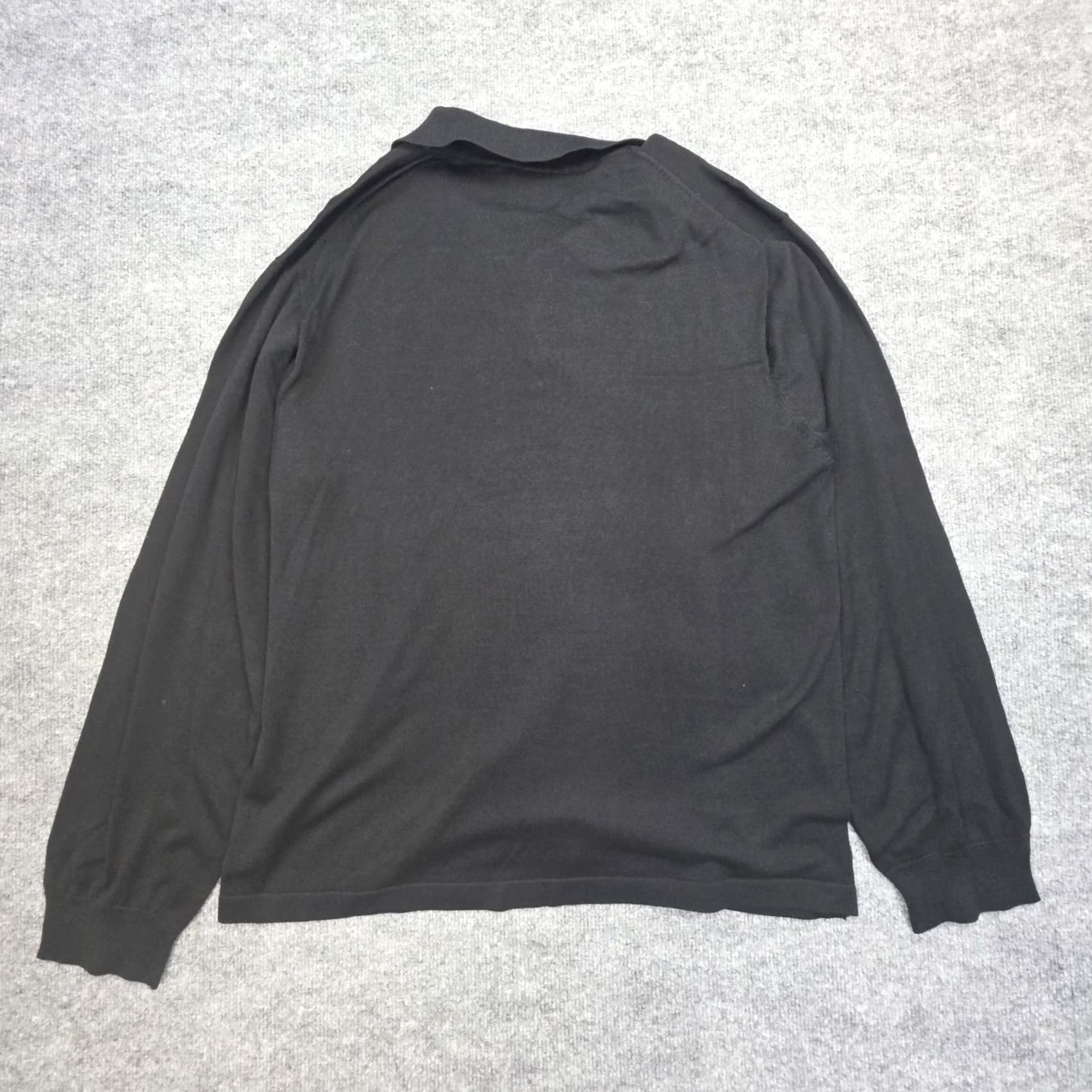 Vintage Jhane Barnes Silk Linen Polo Shirt Men's XXL Black Long Sleeve Knit EUC Size US XXL / EU 58 / 5 - 3 Thumbnail