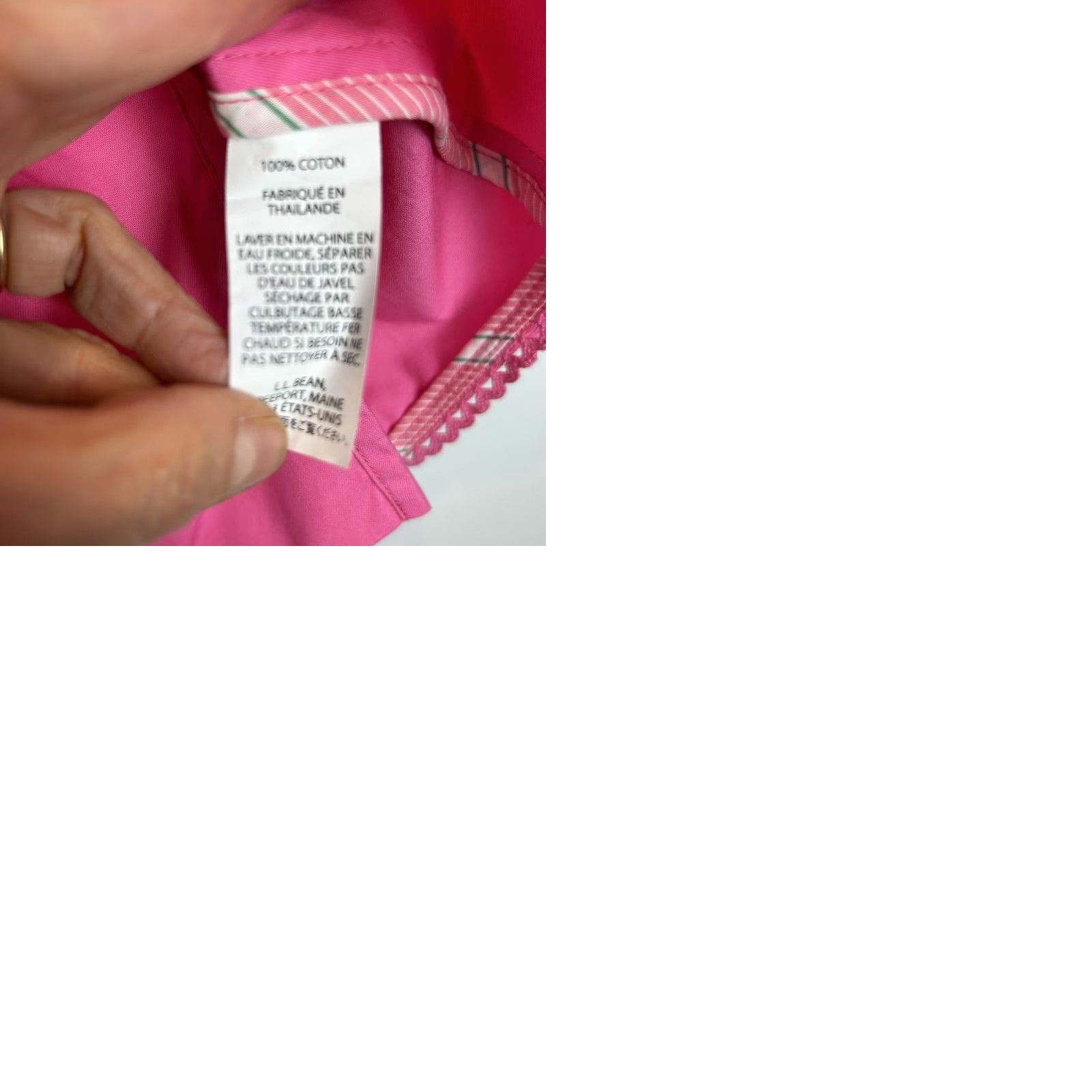 Vintage L.L. Bean Jacket Women 20 Plus Cotton Pink | Solid Button-Front Basic Jacket | Vintage? No Size 3XL / US 20-22 - 9 Thumbnail