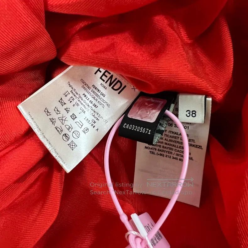 Fendi Fendi Contrast Short Sleeve Dress Size XS / US 0-2 / IT 36-38 - 6 Thumbnail
