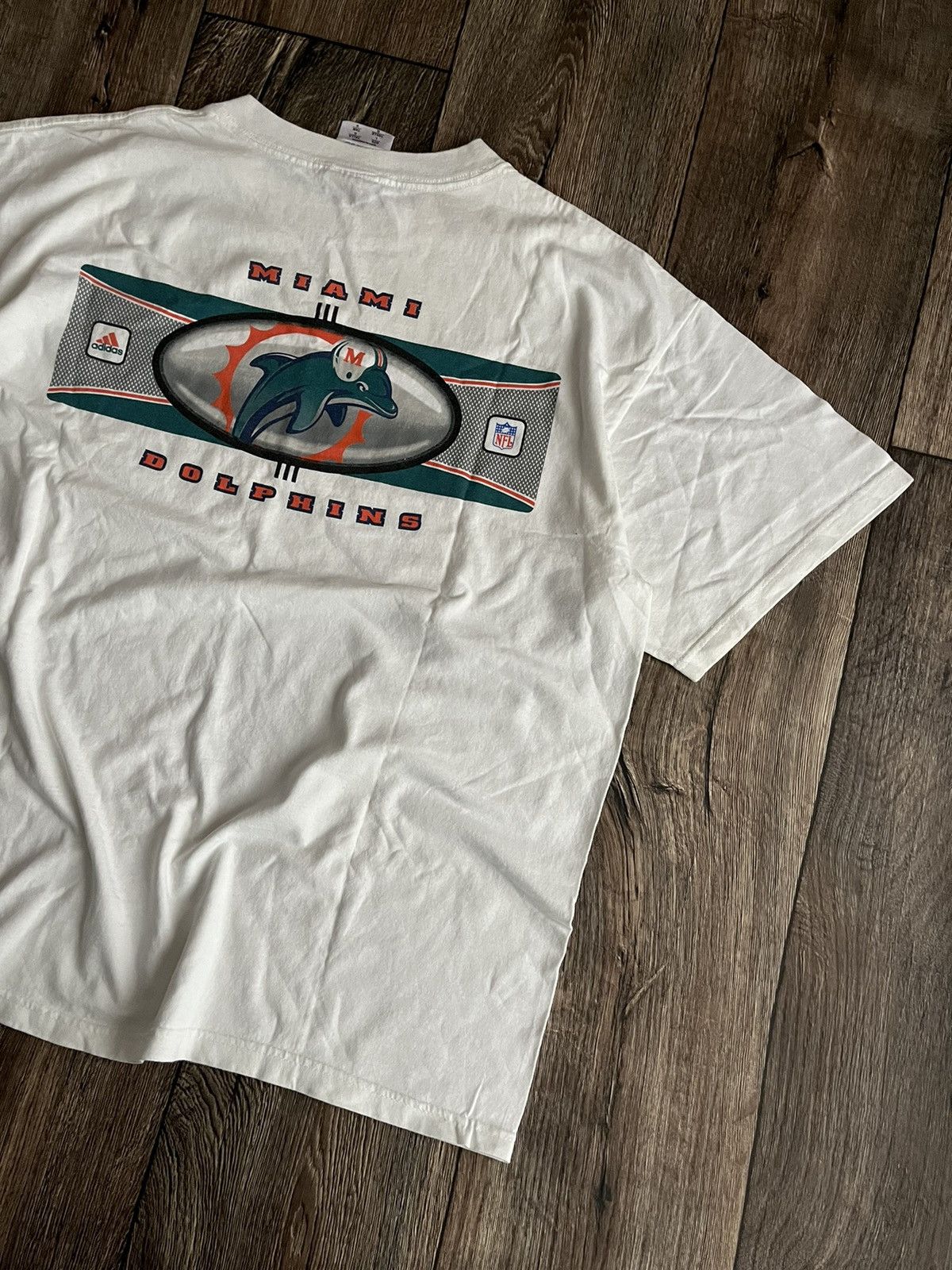 Adidas Vintage Adidas Miami Dolphins Back Print T-shirt NFL Size US L / EU 52-54 / 3 - 13 Thumbnail