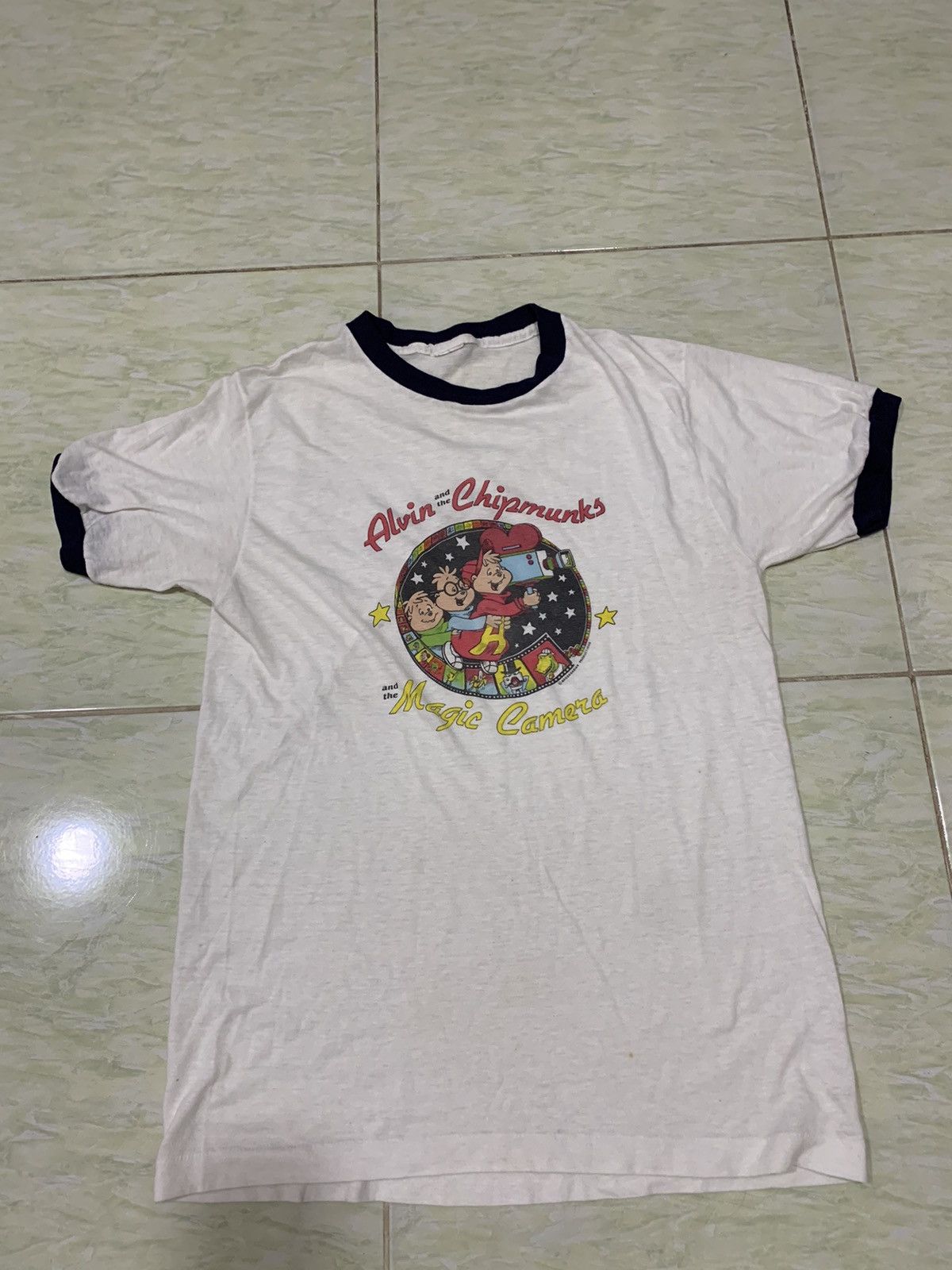 Vintage Vintage Alvin & The Chipmunks Ringer Tee Missing Tag Size US S / EU 44-46 / 1 - 10 Thumbnail
