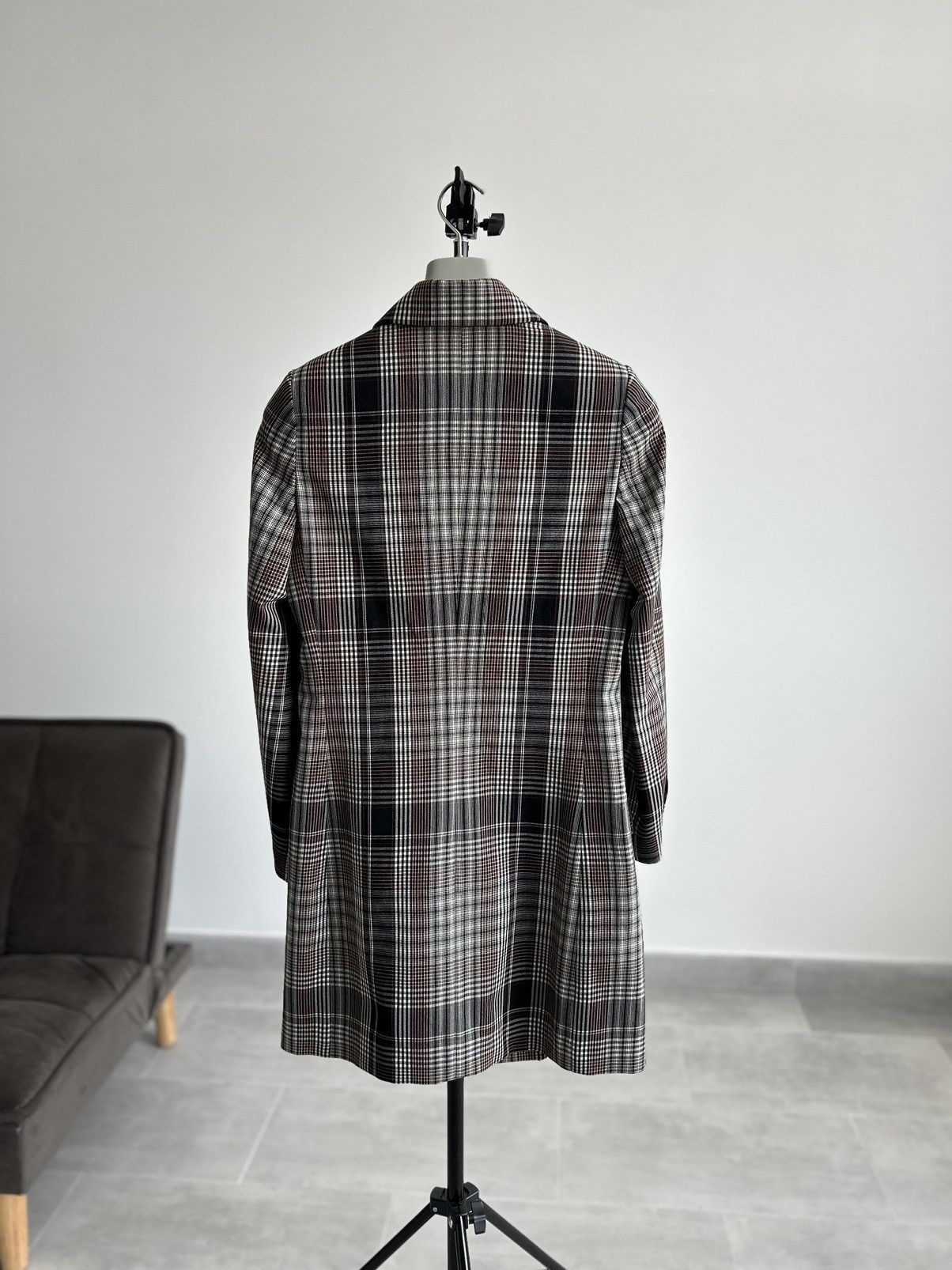 Brunello Cucinelli NEW❗️ BRUNELLO CUCINELLI Double-Breasted Checked Wool Coat Size XS / US 0-2 / IT 36-38 - 8 Thumbnail