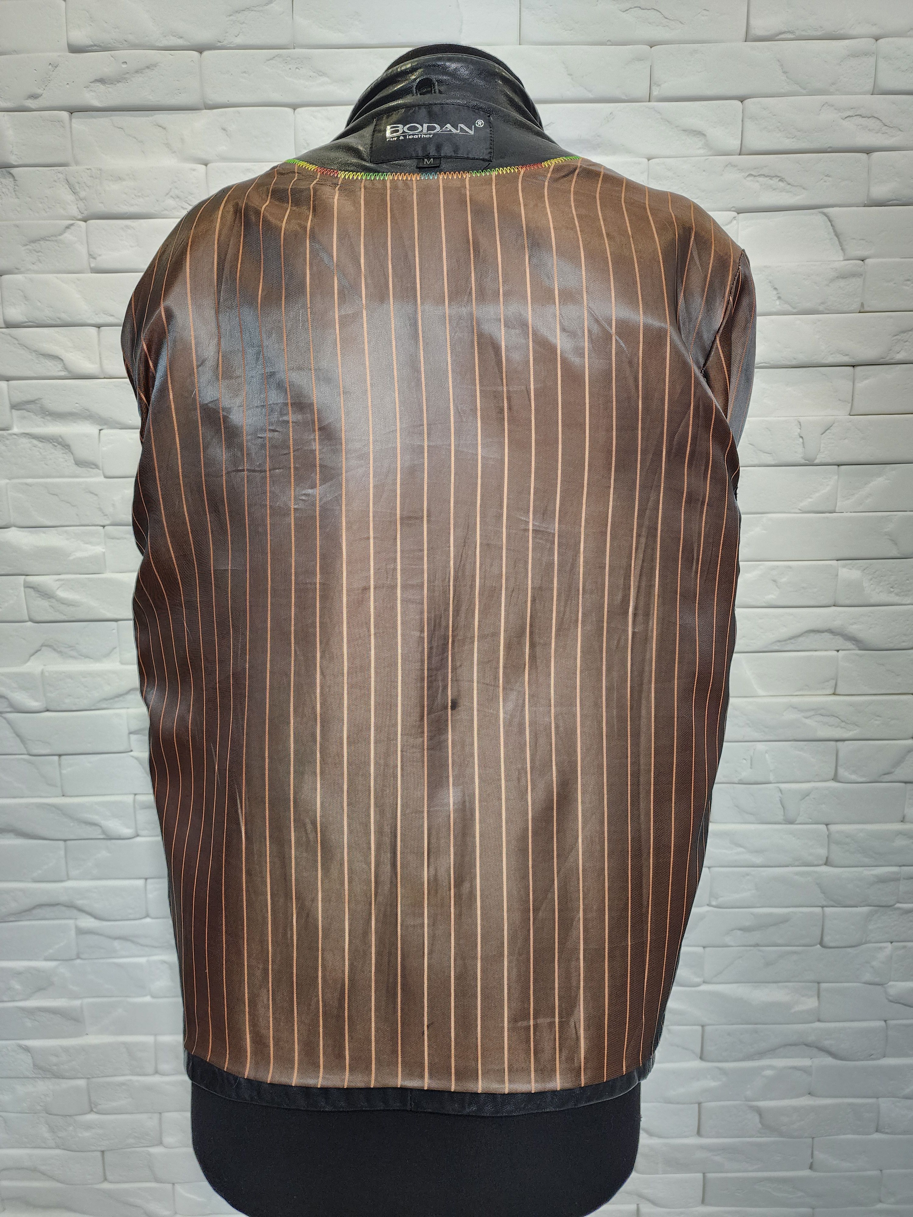 Genuine Leather Stylish Black Genuine Leather Jacket: Men's Zippered Style Size US M / EU 48-50 / 2 - 7 Thumbnail
