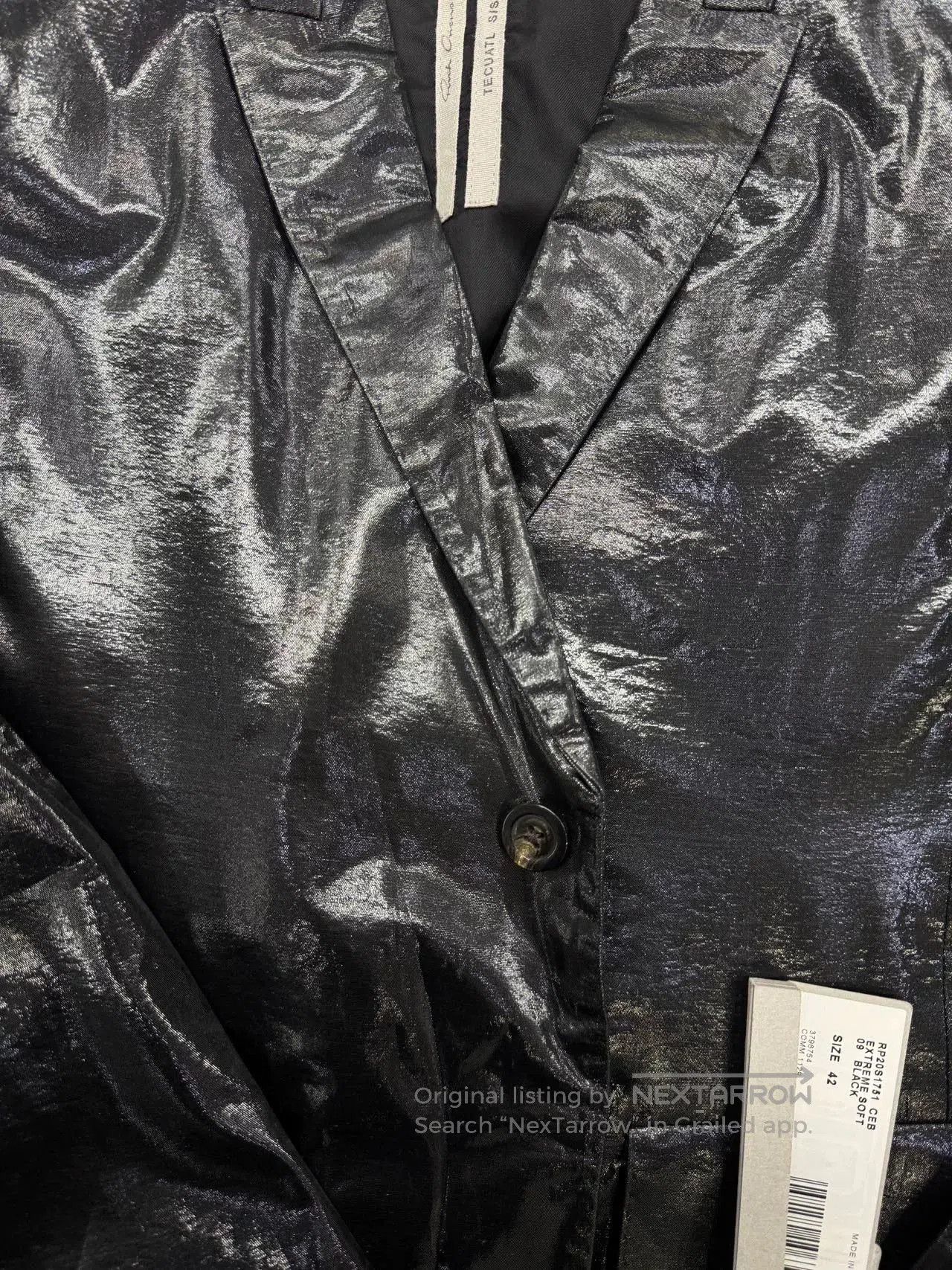 Rick Owens Rick Owens Glossy Suit Jacket. Size US XXS / EU 40 - 5 Thumbnail