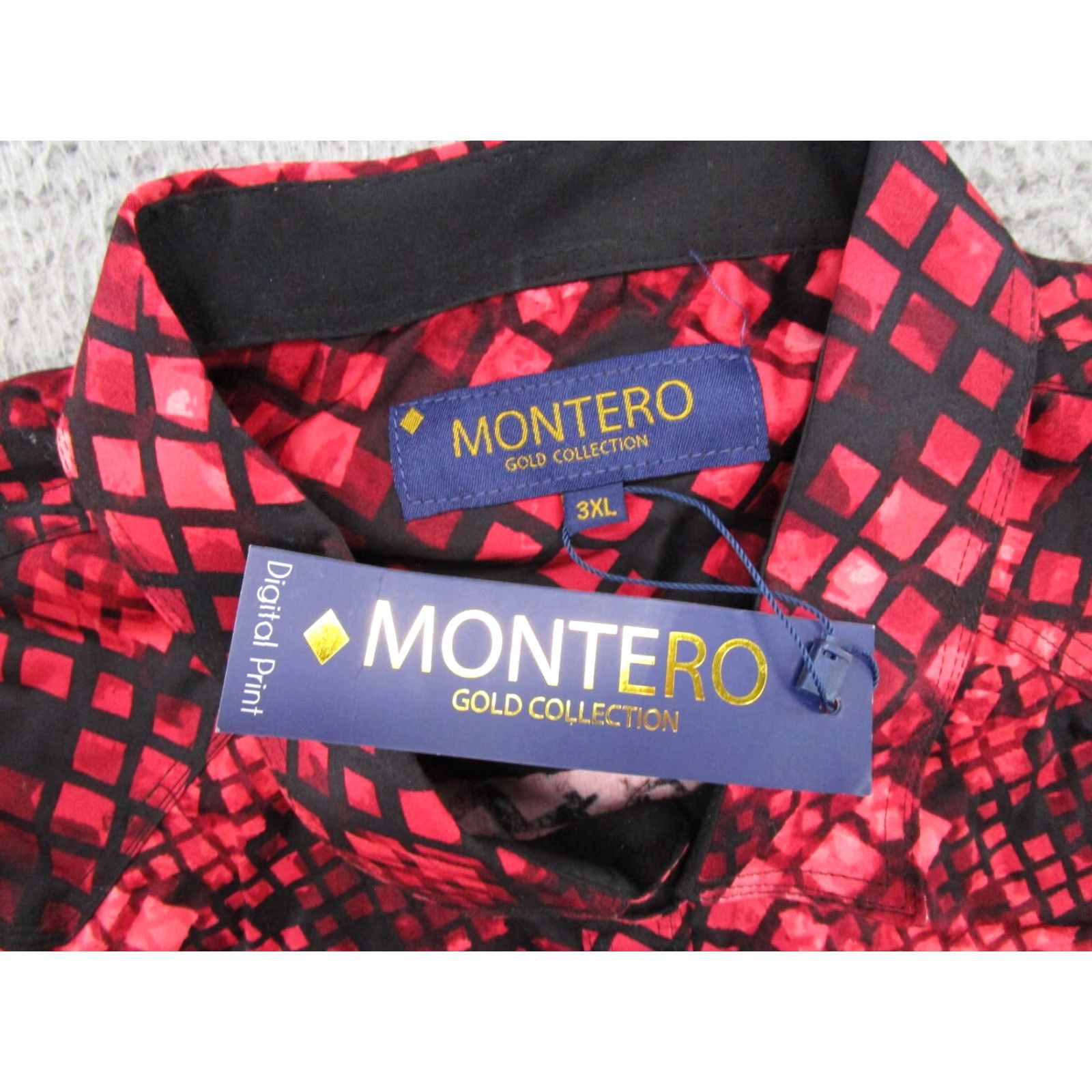 FRONTEER Montero Red Long Sleeve Pearl Snap Up Shirt Men's 3XL Cotton Knit Button-Up Western Clothing Size US XXL / EU 58 / 5 - 2 Thumbnail