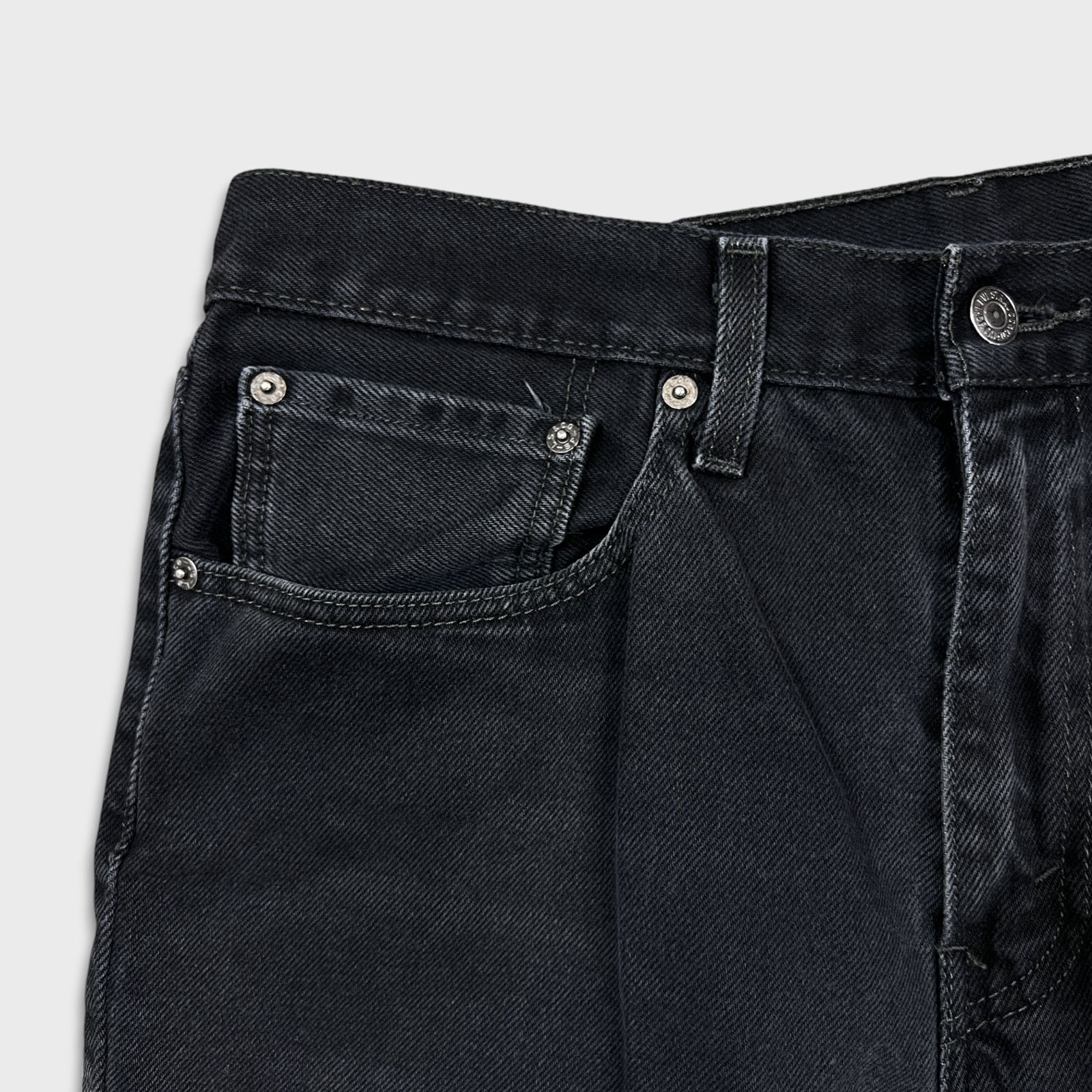 Levi's × Vintage Levi's 516 Jeans 34x30 Black Straight Leg Faded Denim Pants Size US 34 / EU 50 - 3 Thumbnail