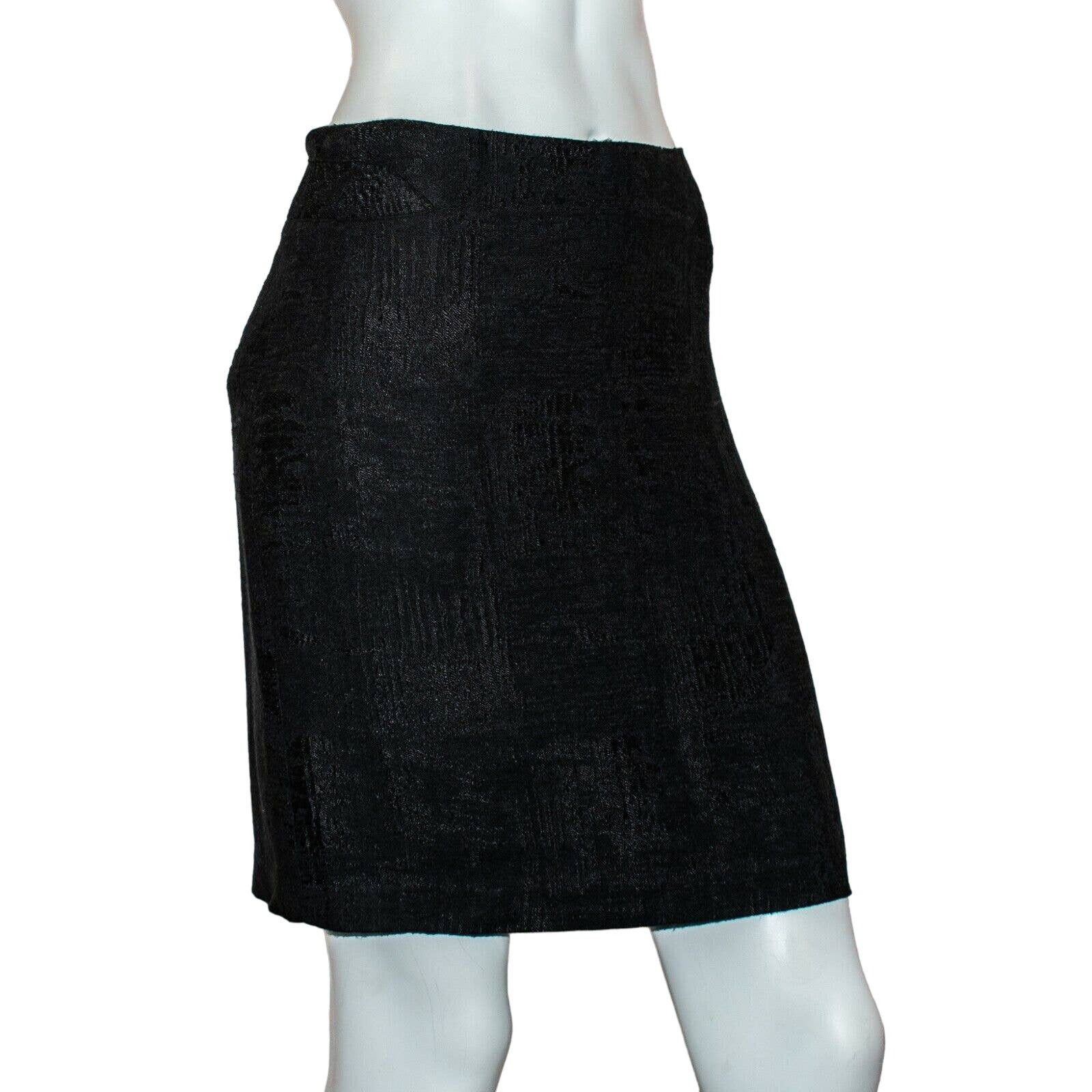 Helmut Lang vtg Helmut Lang Black Textured pencil Skirt Made in USA Size 27" / US 4 / IT 40 - 2 Thumbnail