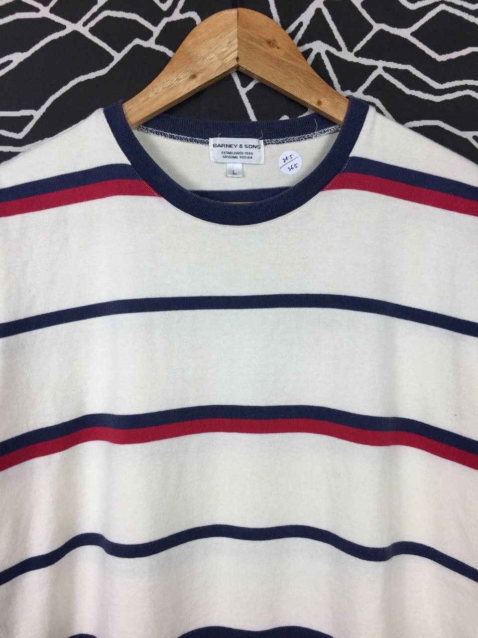 Vintage Barney & Sons Original Design Casual Striped Tee Size US L / EU 52-54 / 3 - 3 Thumbnail