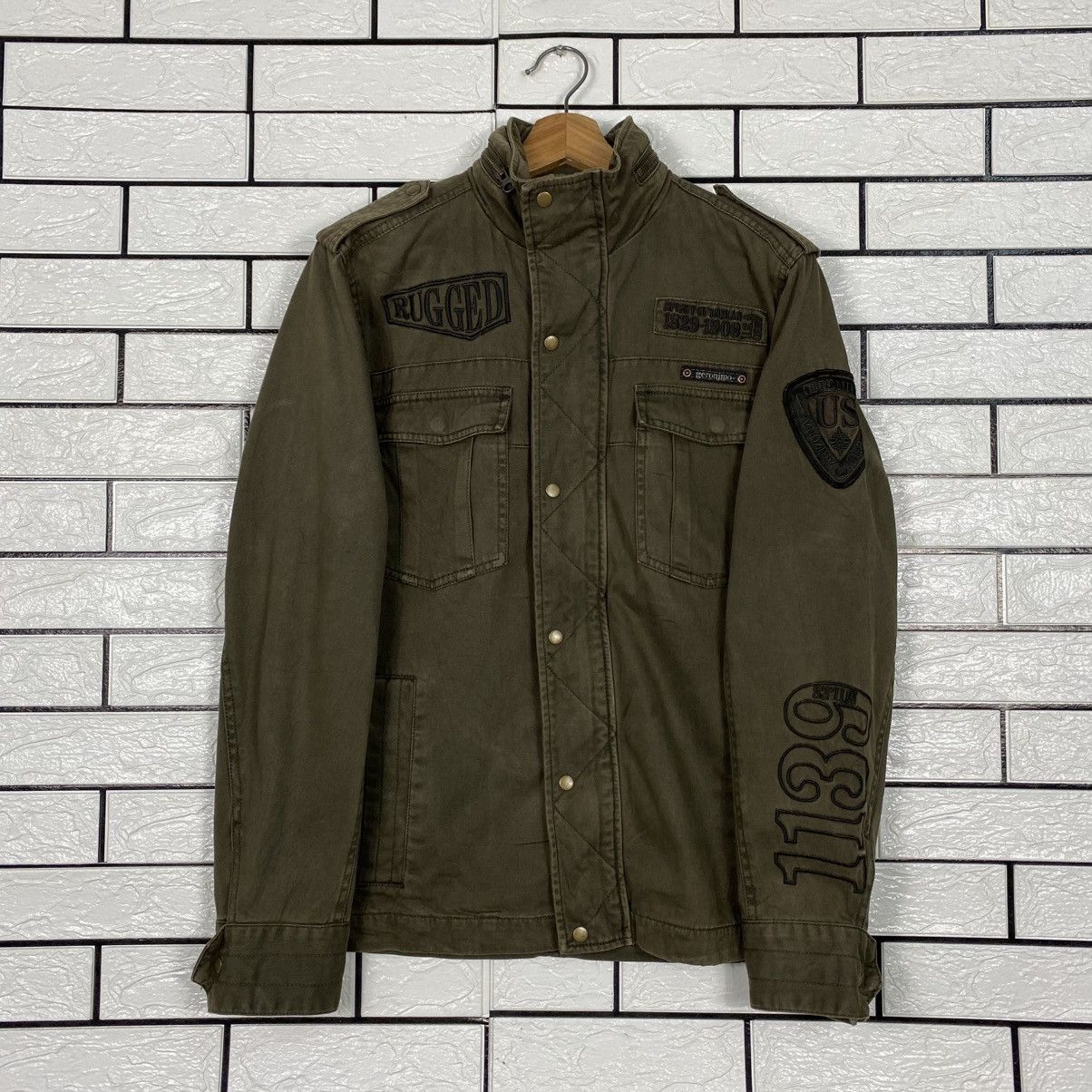 Japanese Brand 📌Vintage Biker Jacket Arizona Tribes Geronimo Big Logo Size US M / EU 48-50 / 2 - 14 Thumbnail