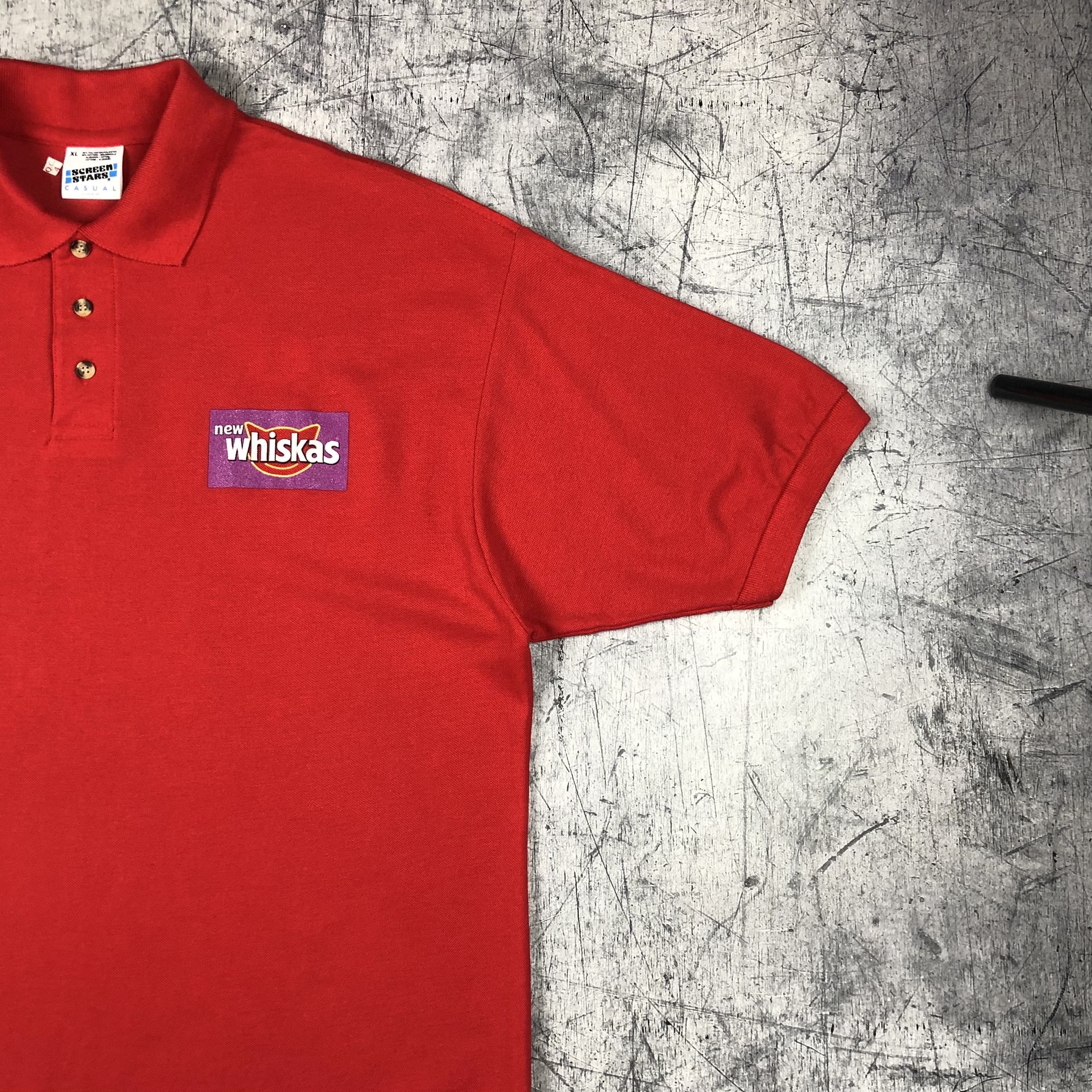 Vintage 90s New Whiskas Catisfaction Cats Screen Stars Polo Tee Size US XL / EU 56 / 4 - 10 Thumbnail