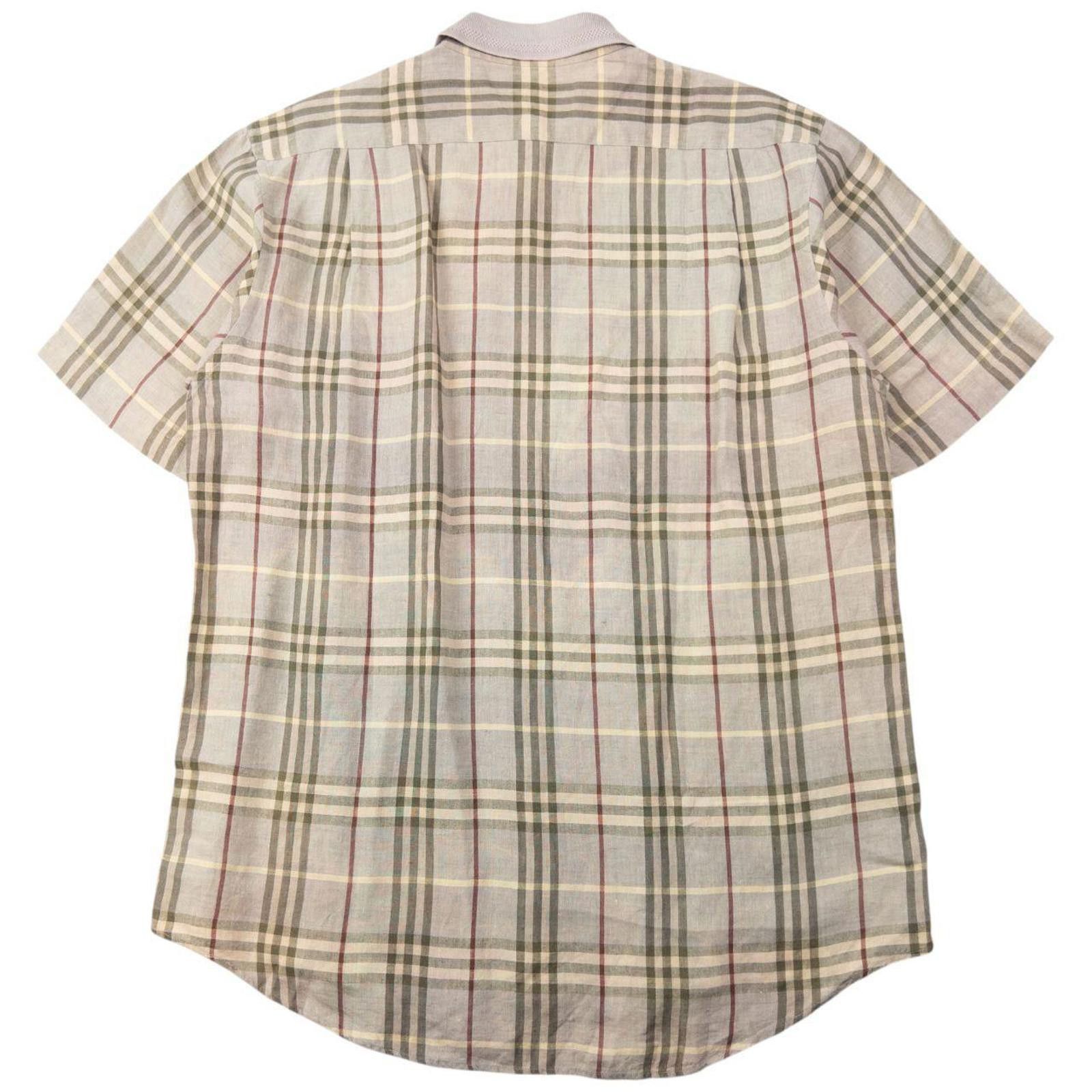 Burberry Vintage Burberry Nova Check Short Sleeve Button Up Shirt L Size US L / EU 52-54 / 3 - 2 Thumbnail