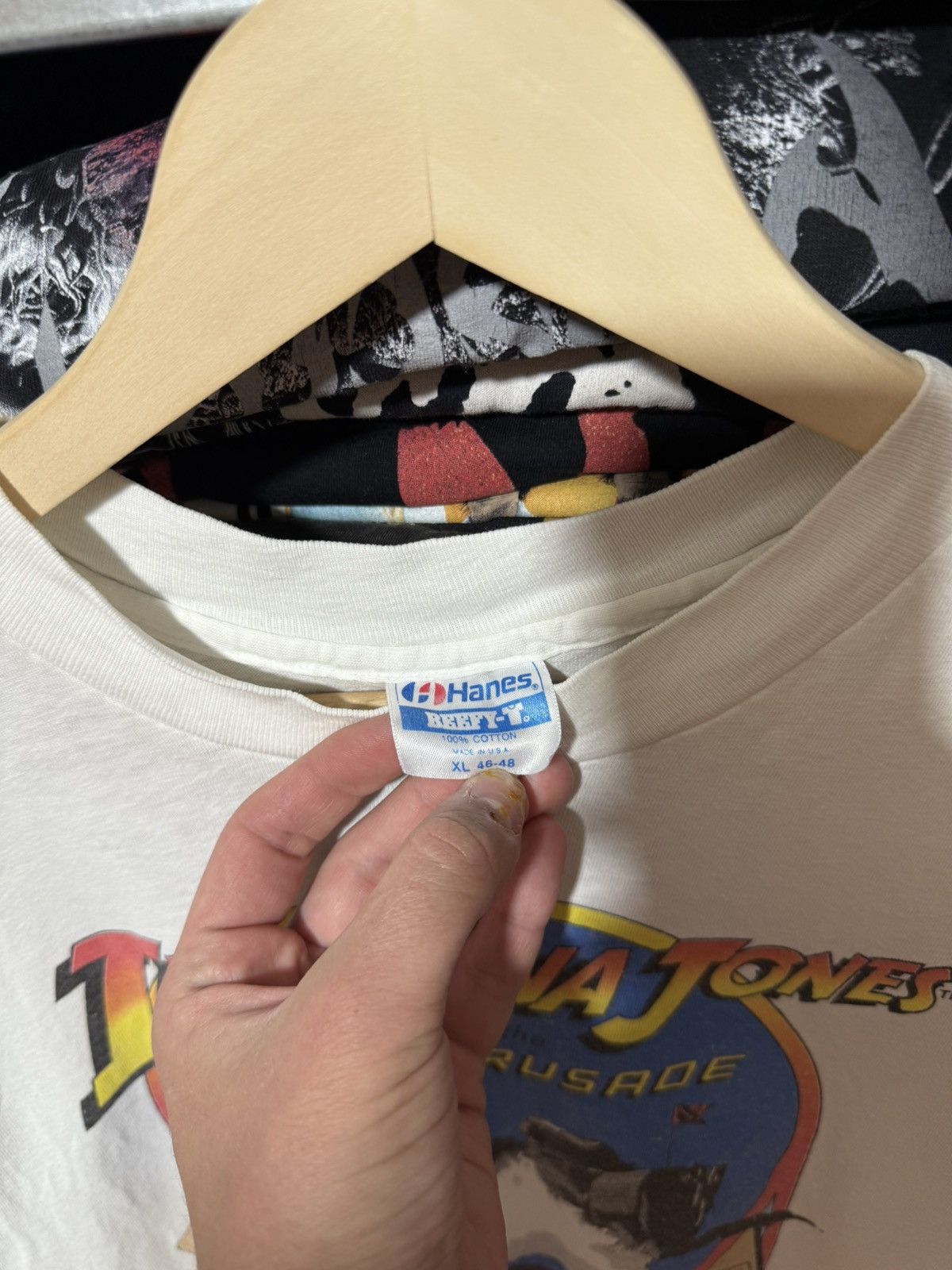Vintage Vintage 1989 Indiana Jones And The Last Crusade T-Shirt Size US XL / EU 56 / 4 - 5 Thumbnail