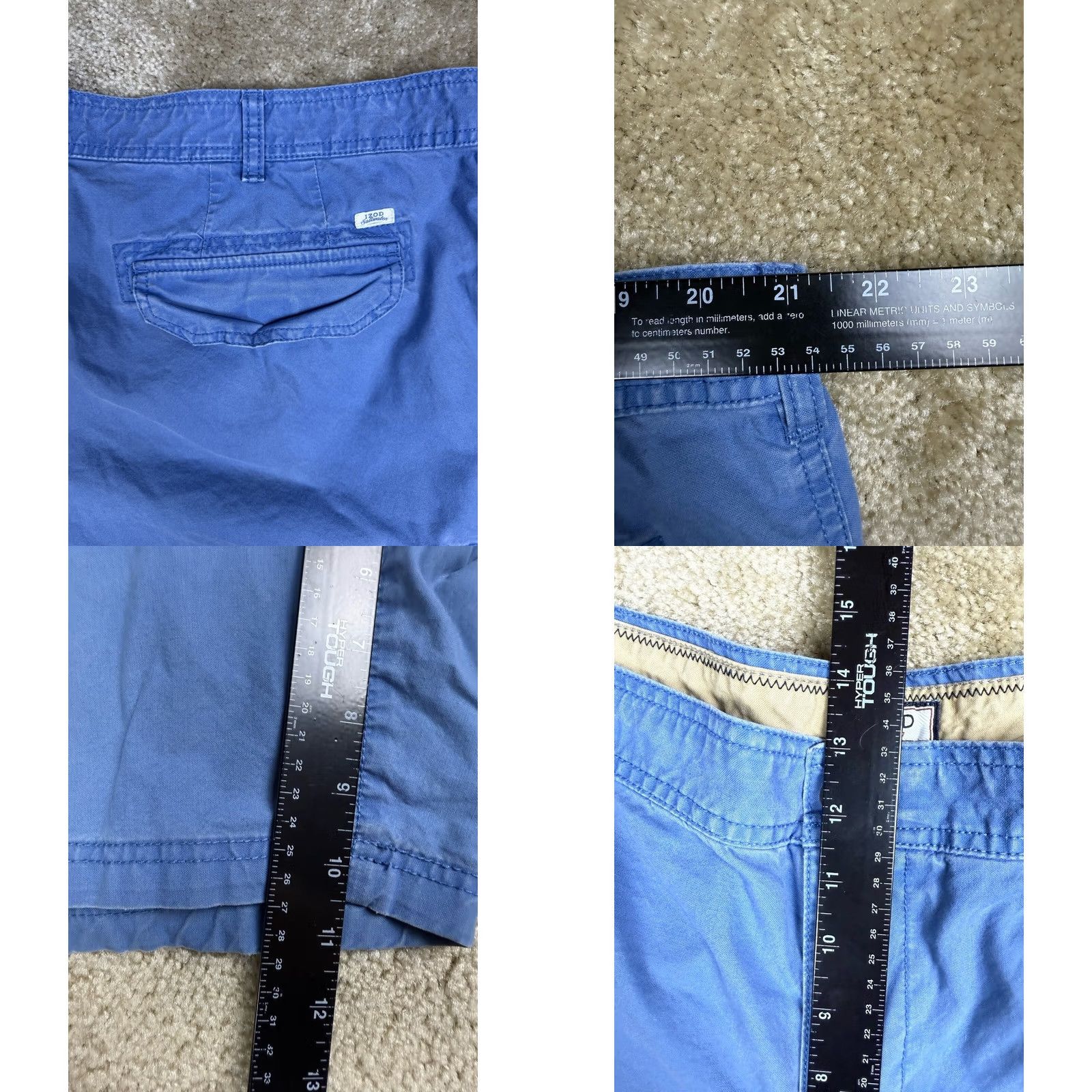 Izod IZOD Men Cargo Shorts Blue Size 42 10” Inseam 920 Size US 42 / EU 58 - 8 Thumbnail