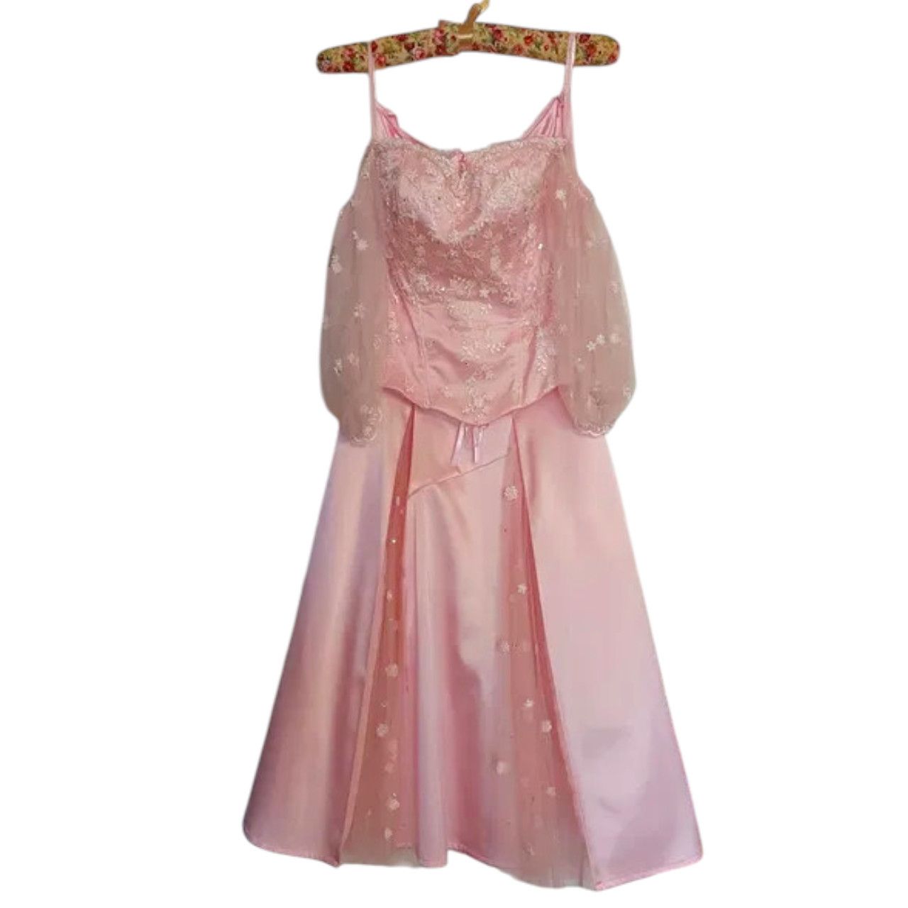 Other Vintage pink pron dress sz XS dress Size XS / US 0-2 / IT 36-38 - 1 Thumbnail