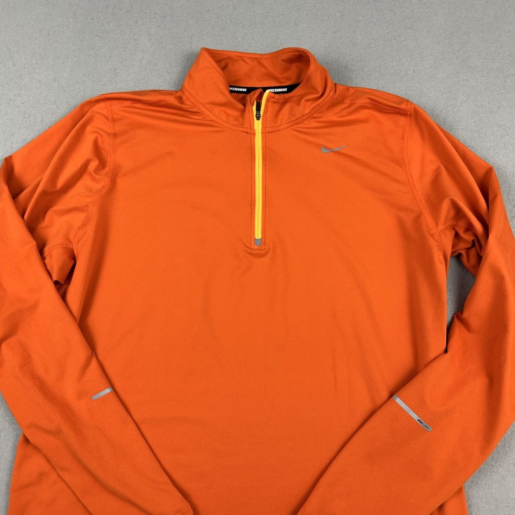 Nike Nike Dri-FIT Element Pullover Shirt Men L Orange Running Half Zip Long Sleeve Crew Mock Neck Active Lauf Size US L / EU 52-54 / 3 - 2 Thumbnail