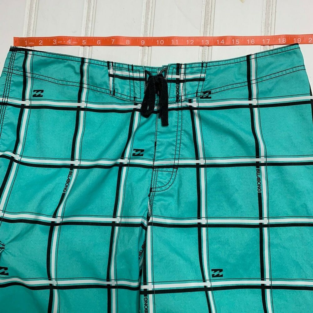 Billabong Billabong Mens 38 Board Surf Swim Shorts Trunks Blue Plaid Size US 38 / EU 54 - 5 Thumbnail