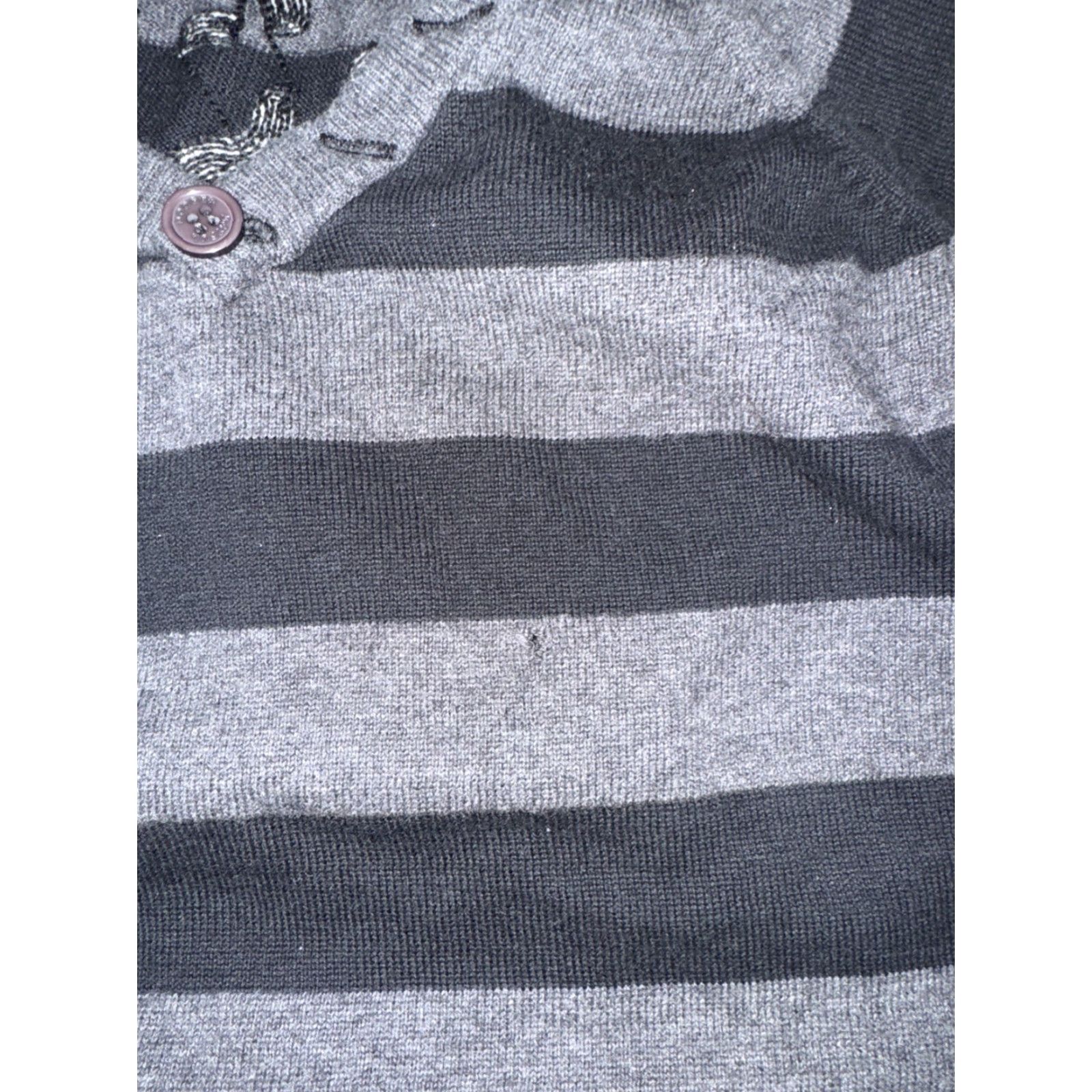Vintage VINTAGE Artful Dodger Striped V-Neck Sweater Men’s 3XL Black Gray Casual Streetwear Knit Pullover Knitwear Shirt Size US XXL / EU 58 / 5 - 3 Thumbnail