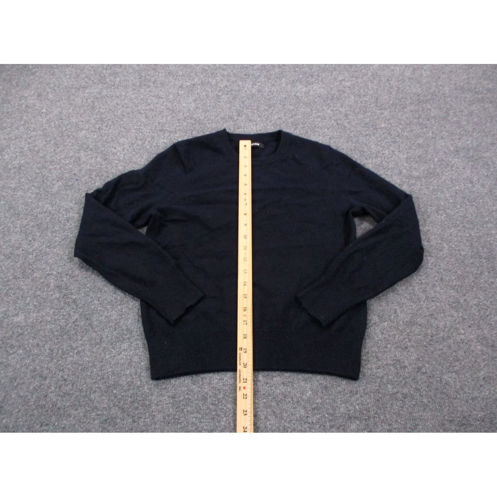 NAADAM Naadan Sweater Womens XS Navy Blue Pullover Crew Neck Casual Lightweight Knit Wool Black 90s Outdoor Womens Size XS / US 0-2 / IT 36-38 - 3 Thumbnail