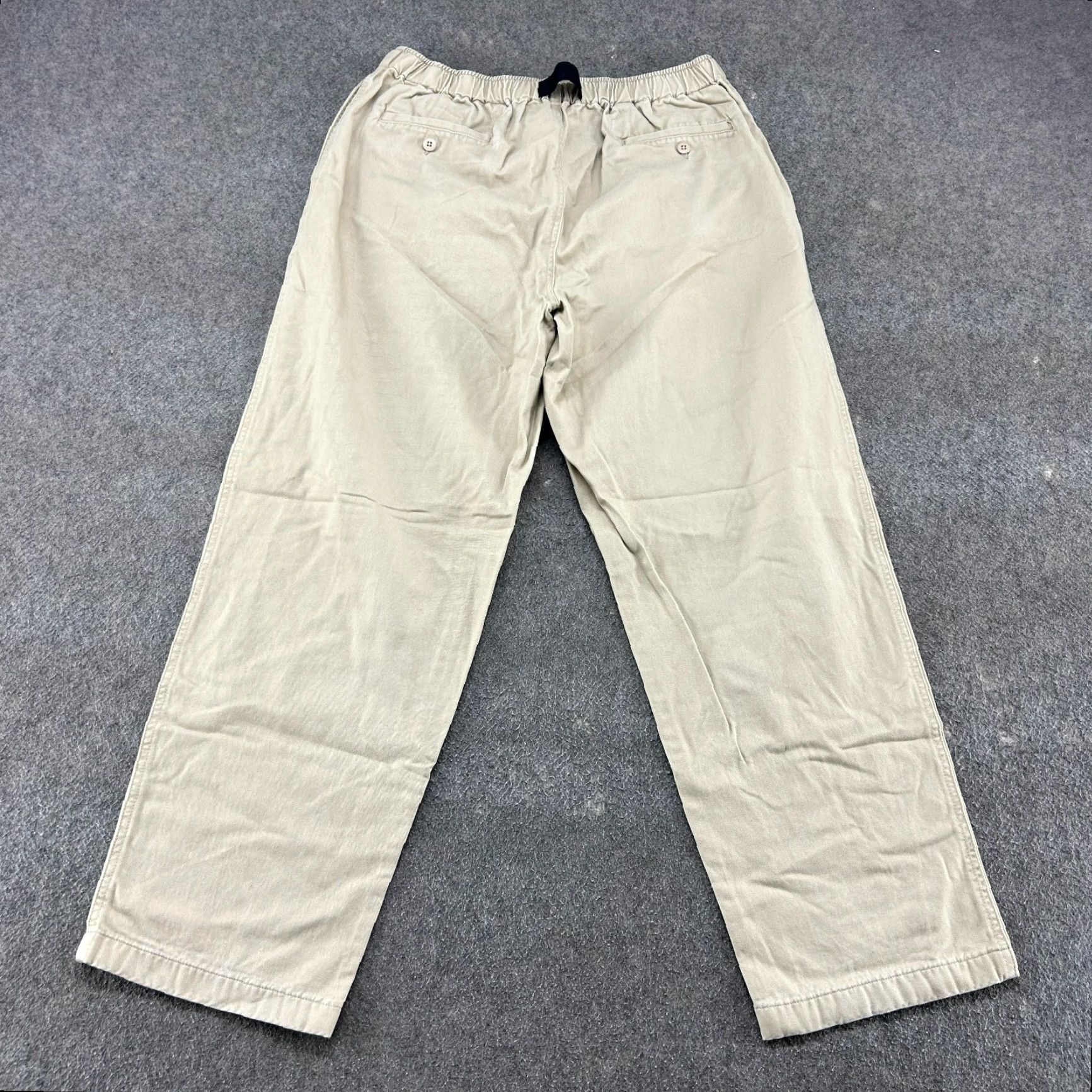Lands' End Lands End Mens 36x29 Beige Chino Relaxed Straight Belted 5-Pocket Design Jeans Denim Straight 90s Belts Belted Pants Size US 36 / EU 52 - 5 Thumbnail