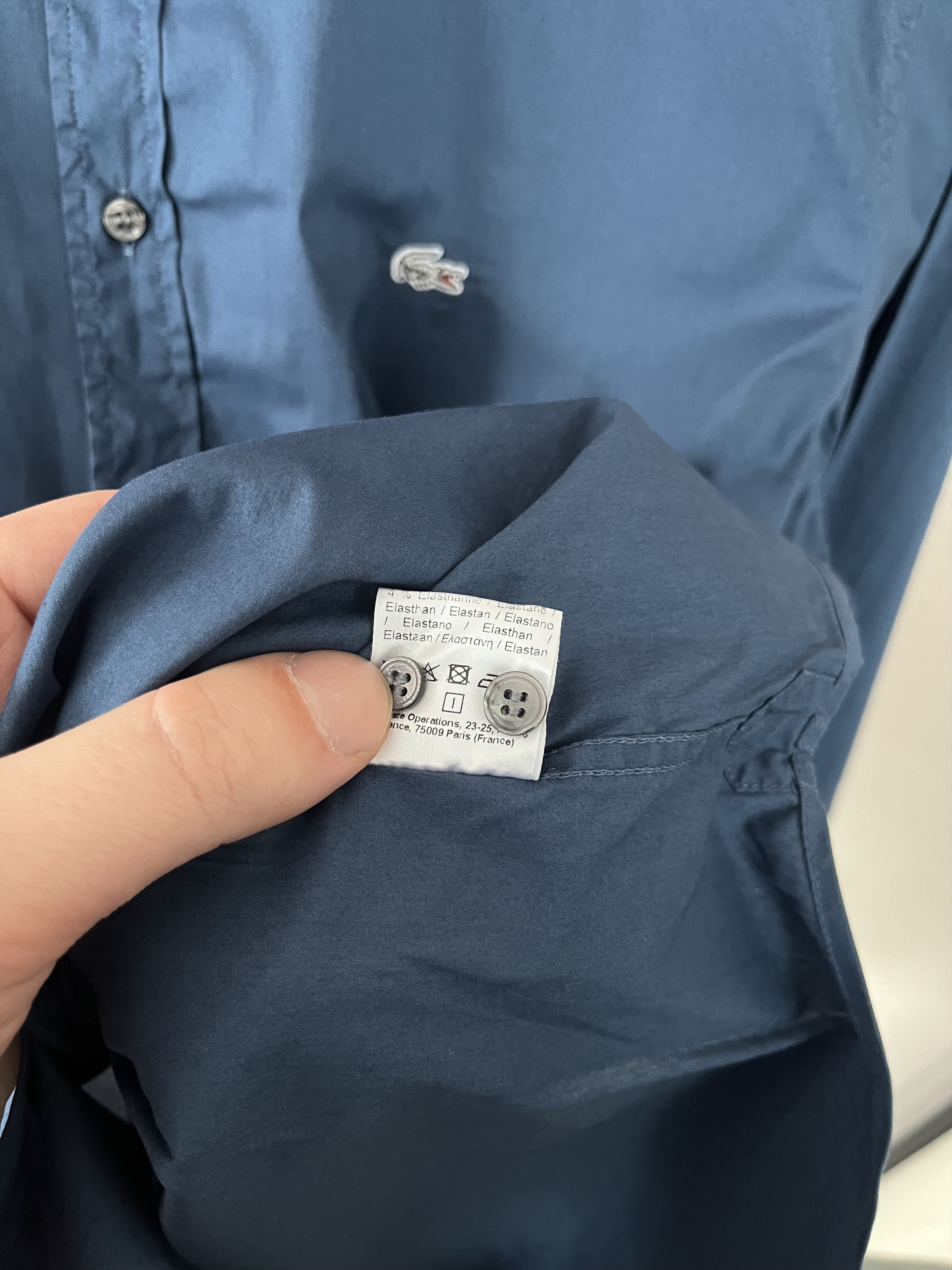 Lacoste LACOSTE SLIM FIT BUTTON DOWN SHIRT SIZE FR 42 US 16.5 Size US L / EU 52-54 / 3 - 8 Thumbnail