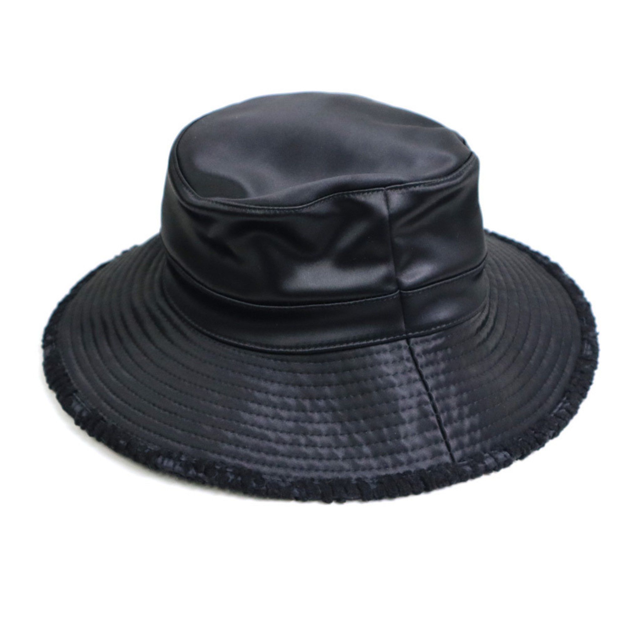 image of Hermes Hat Polyester Black Ladies, Women's