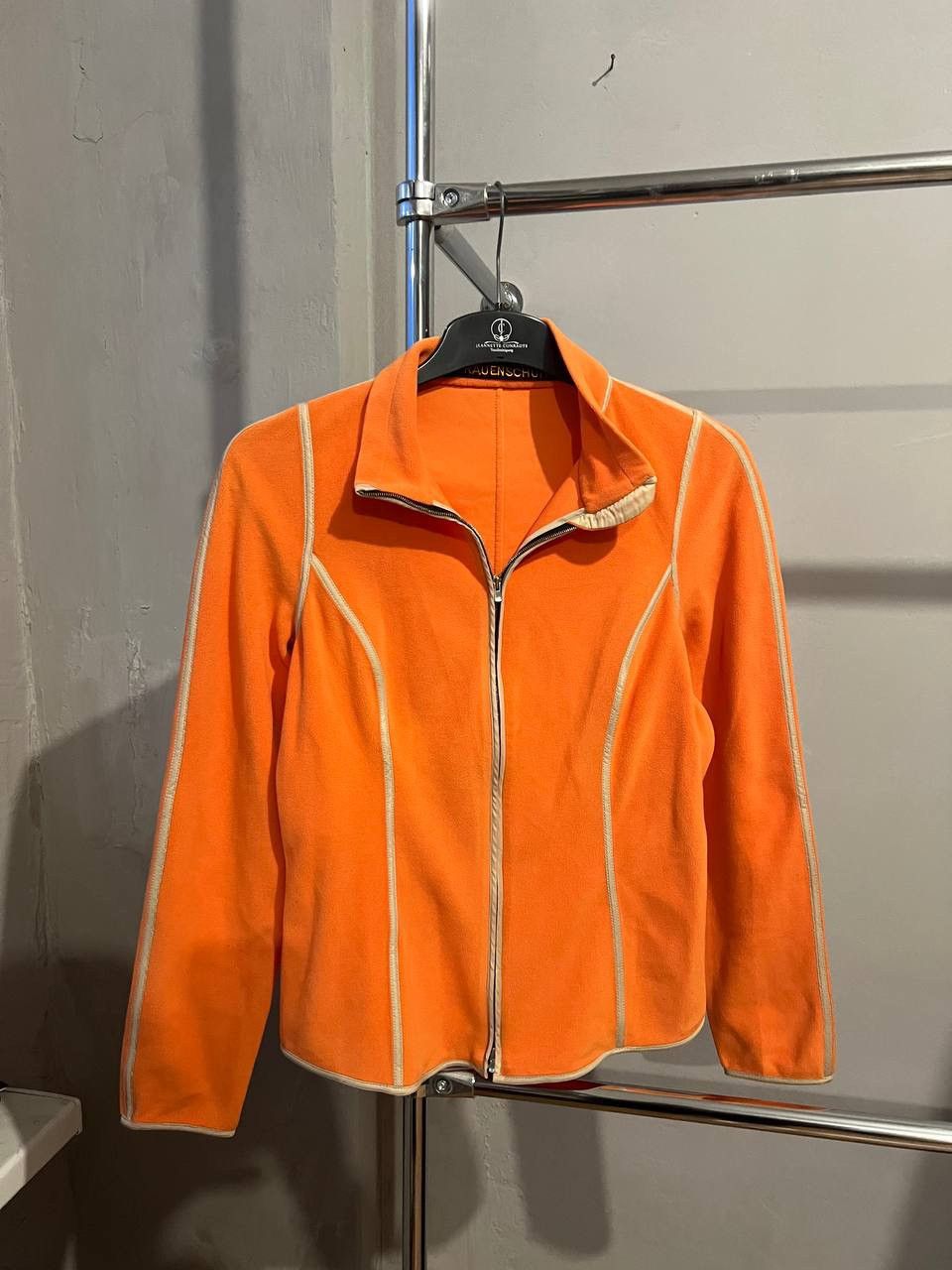 Frauenschuh FRAUENSCHUH WOMEN ORANGE FLEECE ACTIVE ZIP LONG SLEEVE SZ L Size L / US 10 / IT 46 - 3 Thumbnail