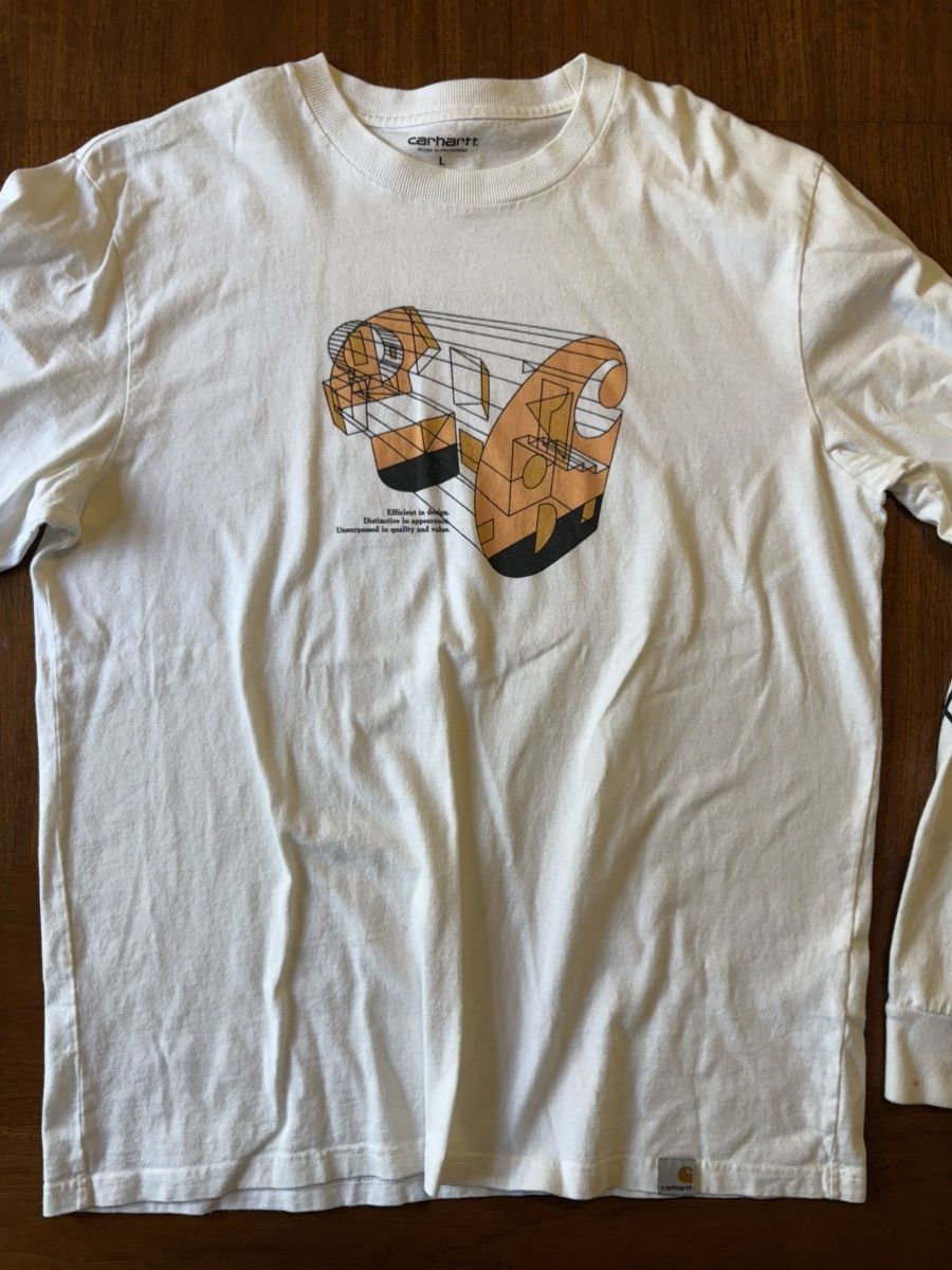Carhartt Wip Carhartt W.I.P. Living Long Sleeve T-Shirt Size L White Size US L / EU 52-54 / 3 - 2 Thumbnail