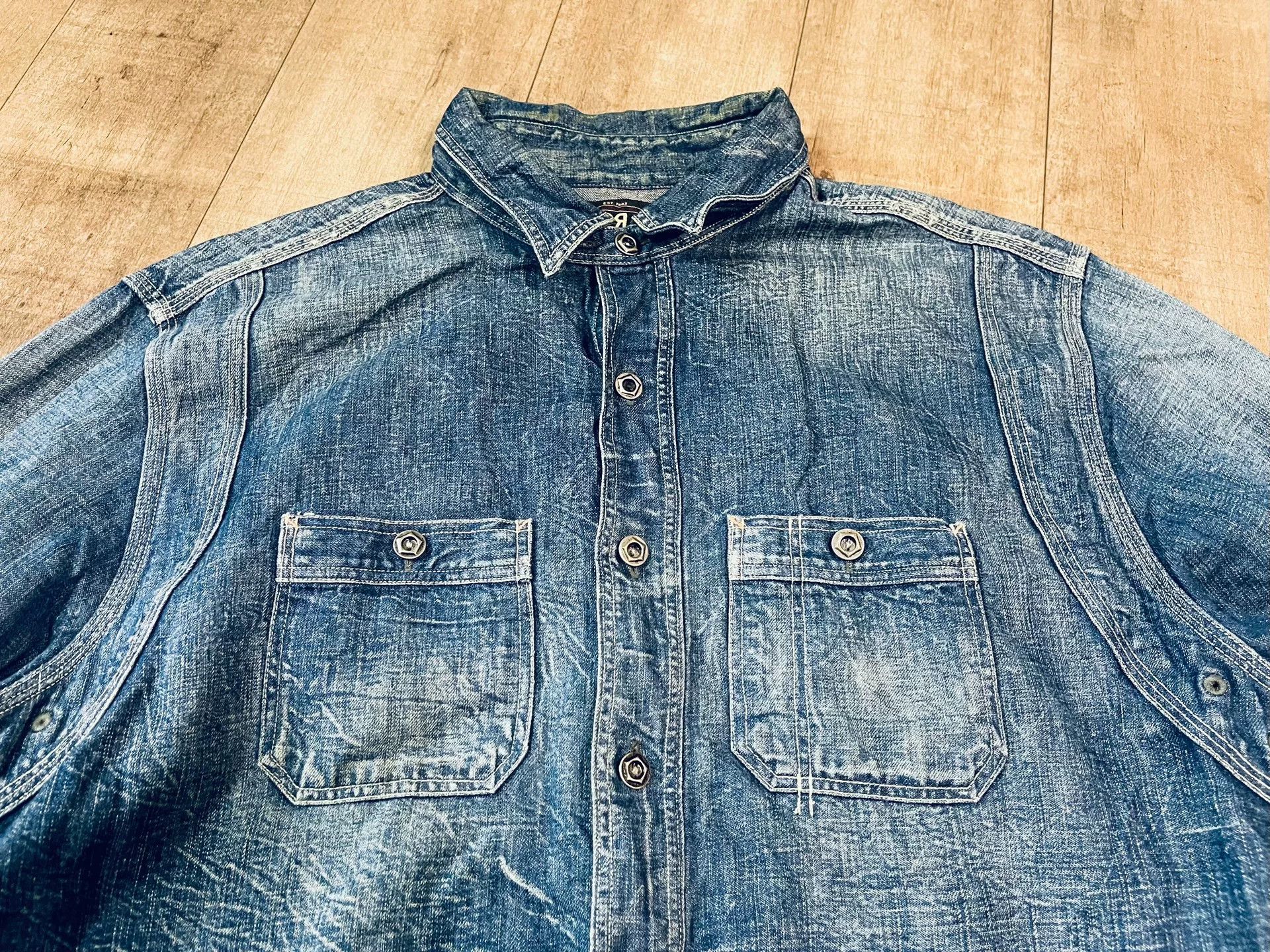 RRL Ralph Lauren RRL Indigo Denim Shirt Jacket Size US L / EU 52-54 / 3 - 1 Thumbnail