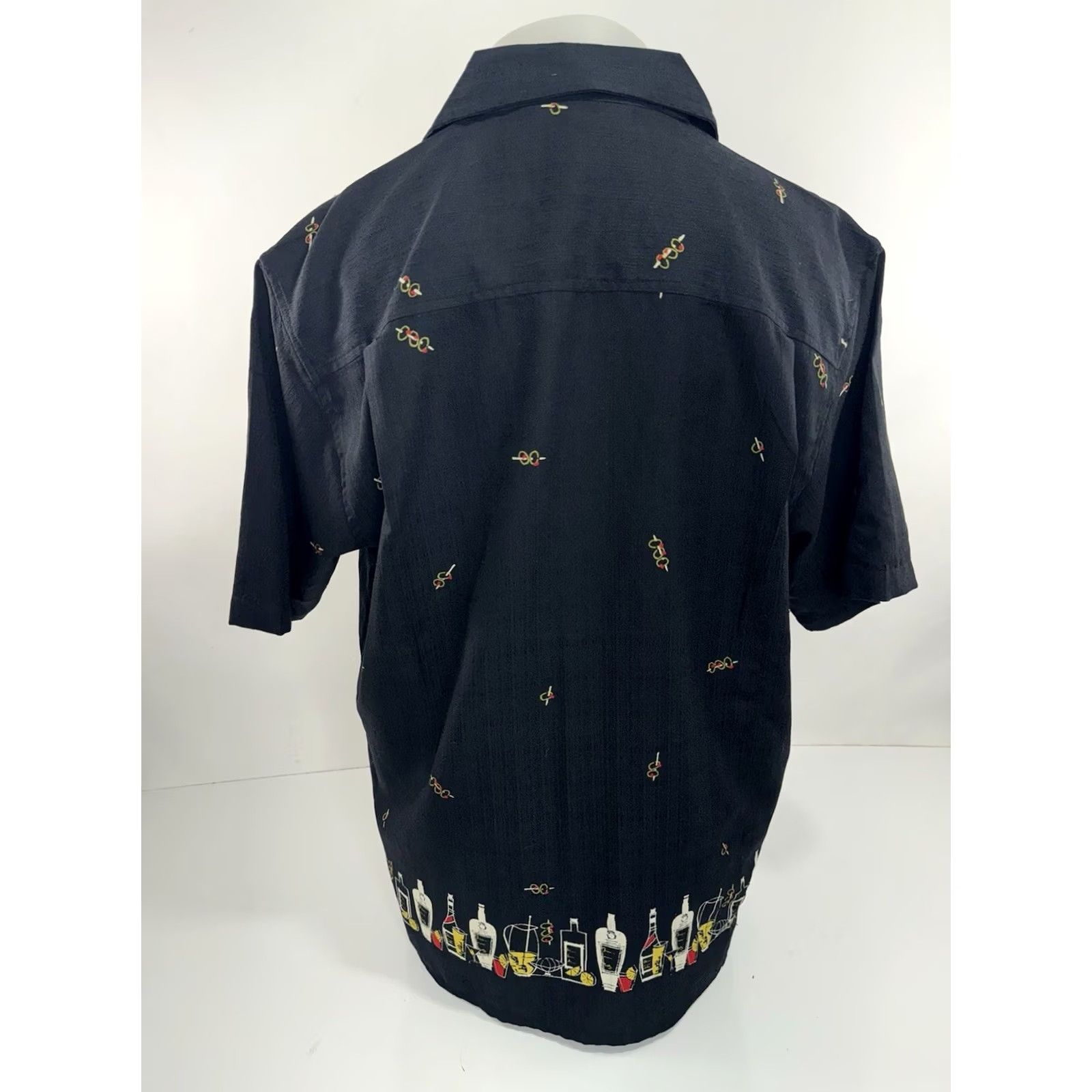 ALOHAS DaVinci California L Shirt Short Sleeve Button-Up Embroidered Black Vintage Aloha 90s B Mens Size US L / EU 52-54 / 3 - 3 Thumbnail