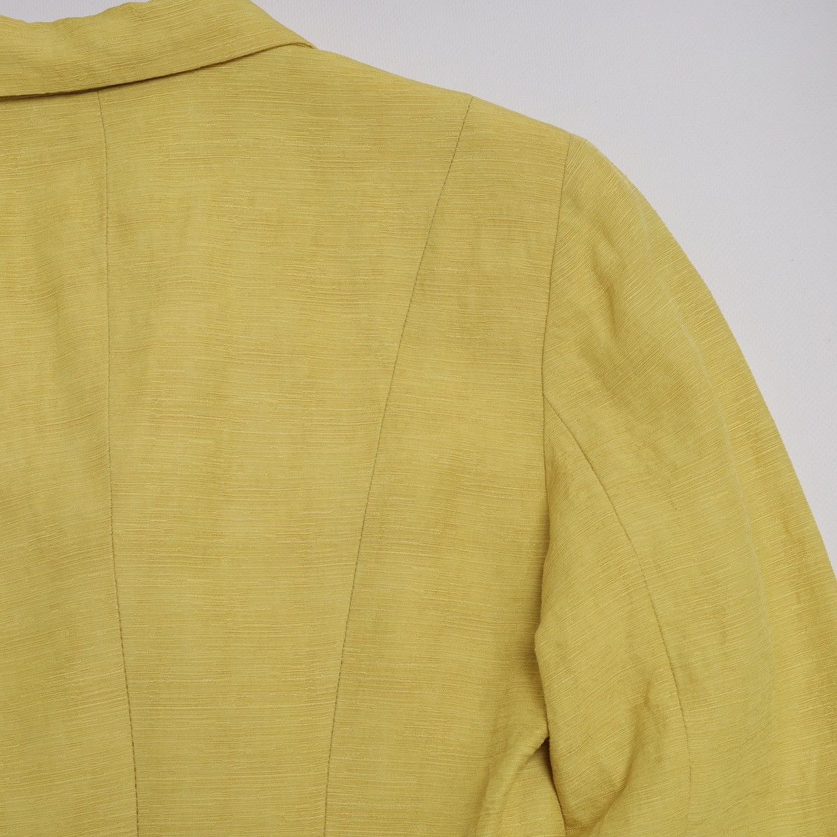 Kenzo Paris Vintage Yellow Blazer Jacket Linen Silk Viscose