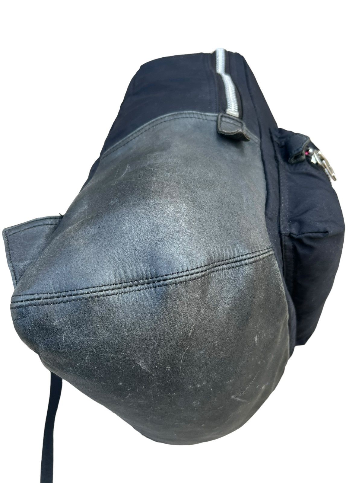 Leather Vintage Lounge Lizard Patina Leather Nylon Backpack Bag Size ONE SIZE - 12 Thumbnail