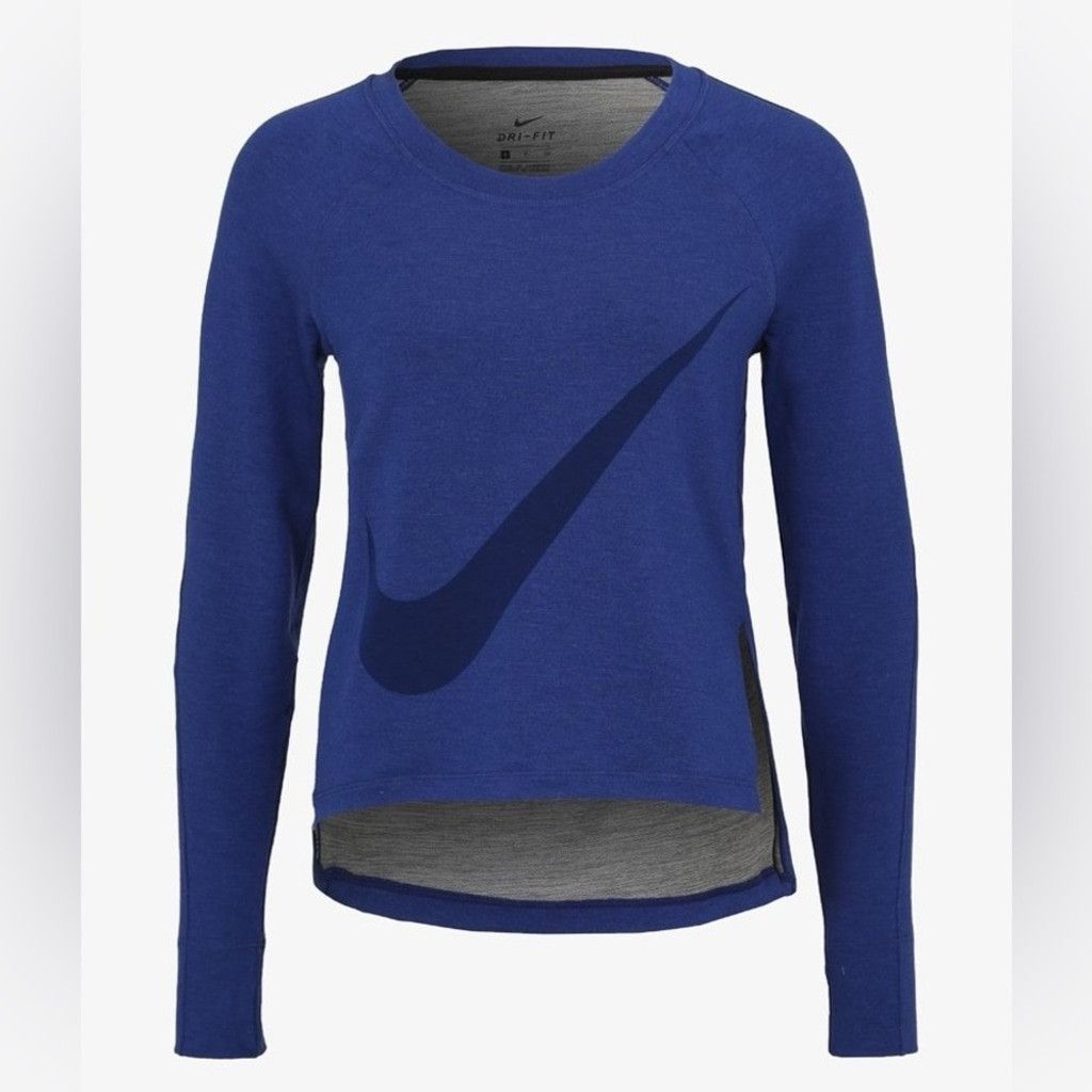 Nike Nike Big Swoosh Blue Performance Sweatshirt Size S Size S / US 4 / IT 40 - 1 Thumbnail