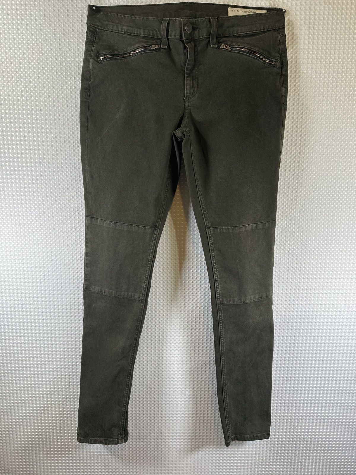 Rag & Bone Rag & Bone Kensington Olive Green Skinny Jeans Size 30" / US 8 / IT 44 - 2 Thumbnail
